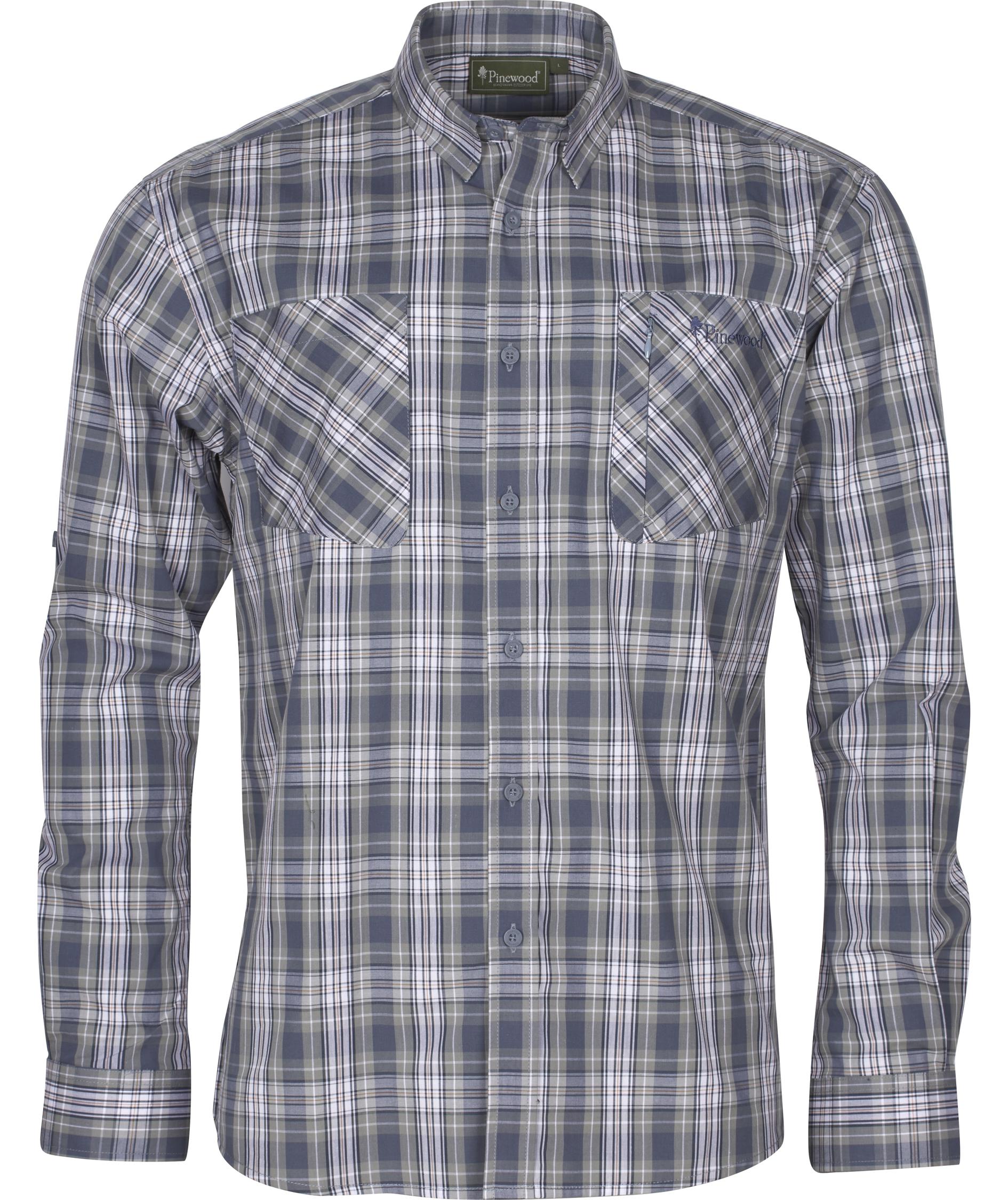 Pinewood Glenn skjorte, Bl&aring;/Gr&aring;