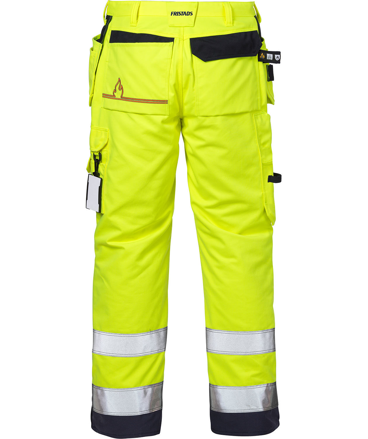 Fristads Flamestat h&aring;ndv&aelig;rkerbukser 2075, Hi-vis&nbsp;Gul/Marine, large image number 1
