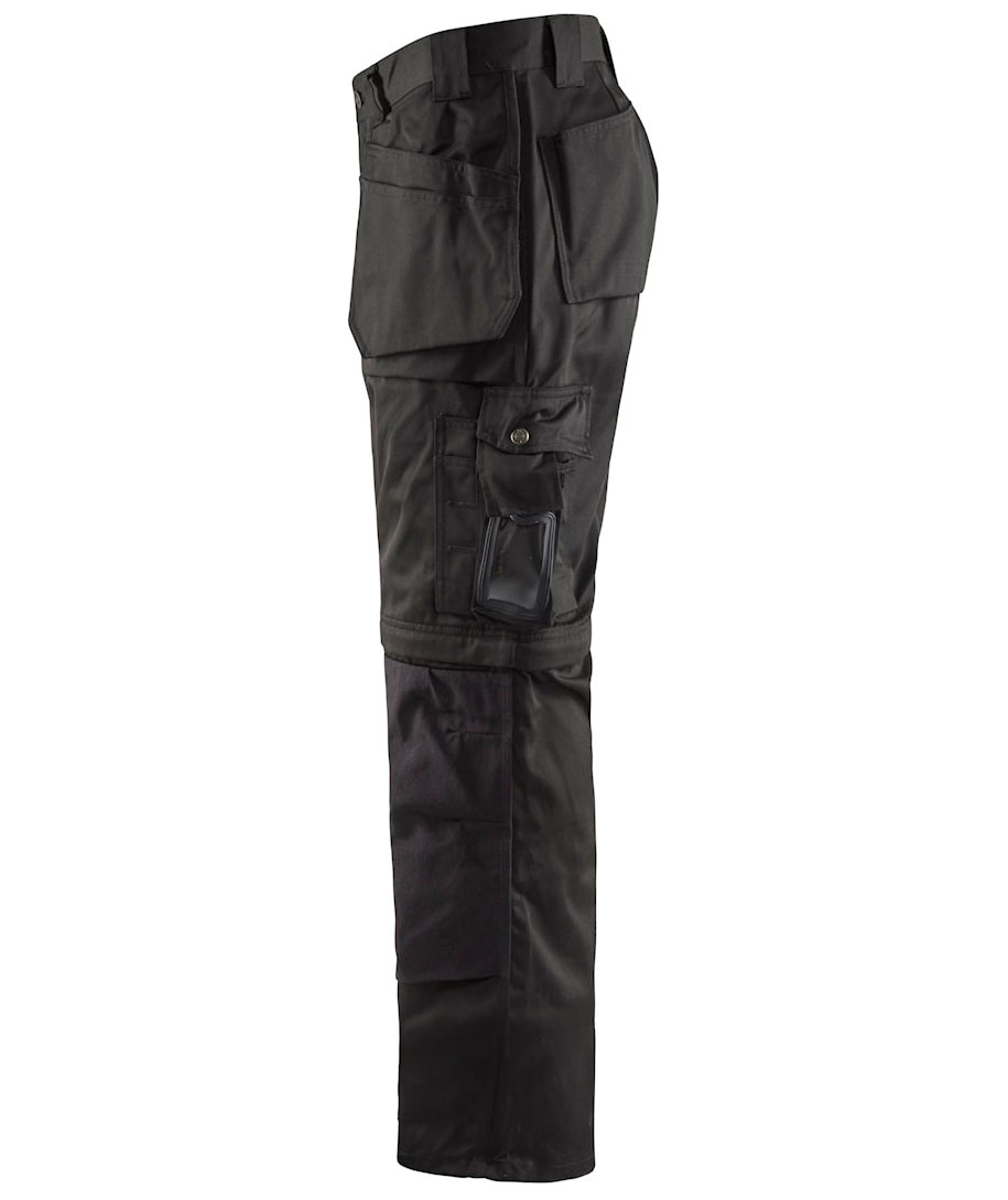Bl&aring;kl&auml;der craftsman trousers w. zip-off, Black, large image number 4
