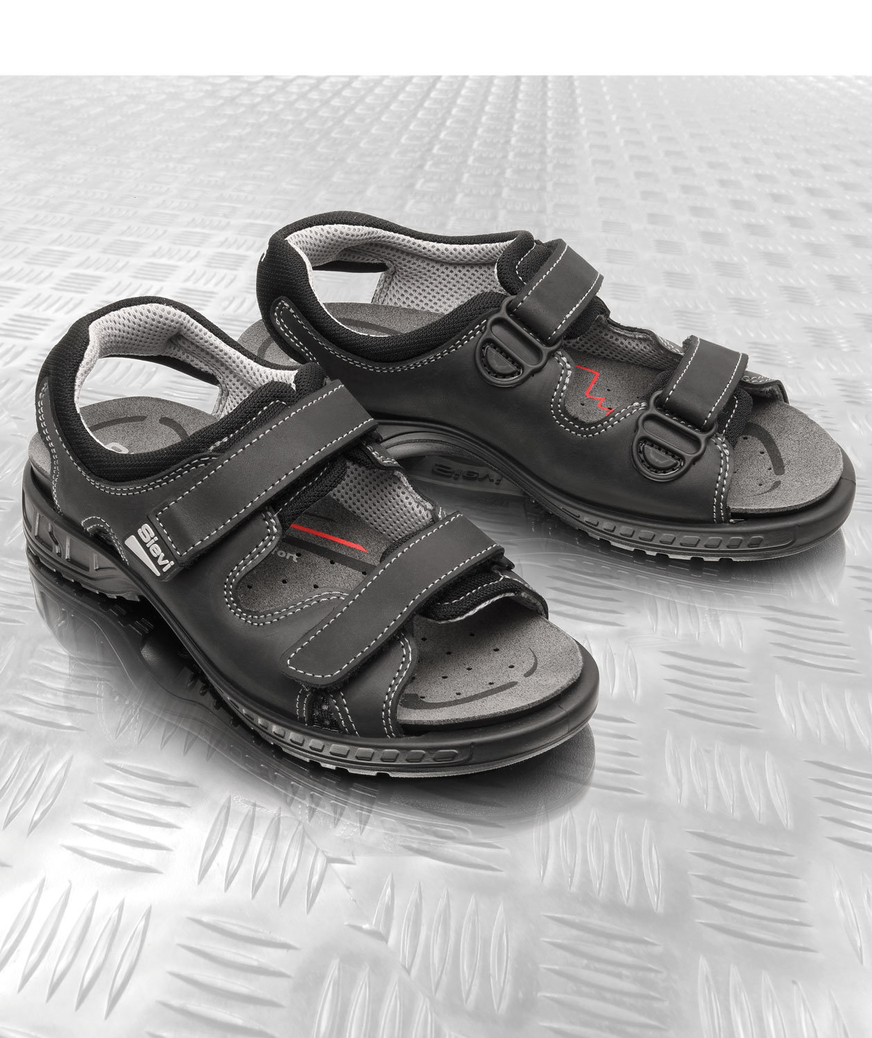 Sievi Rom 2 Arbeitssandalen OB, Schwarz, large image number 1