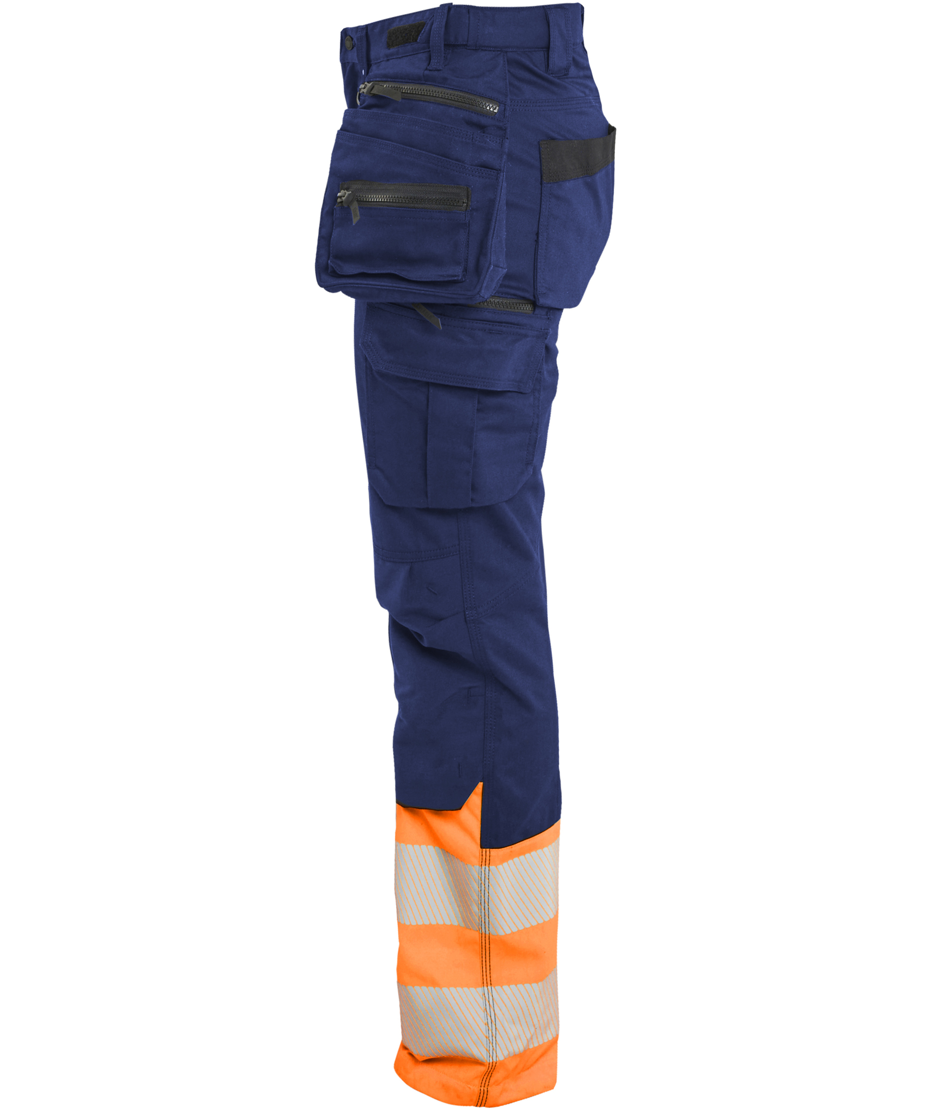 Bl&aring;kl&auml;der women's craftsman trousers, Marine/Hi-Vis Orange, large image number 3