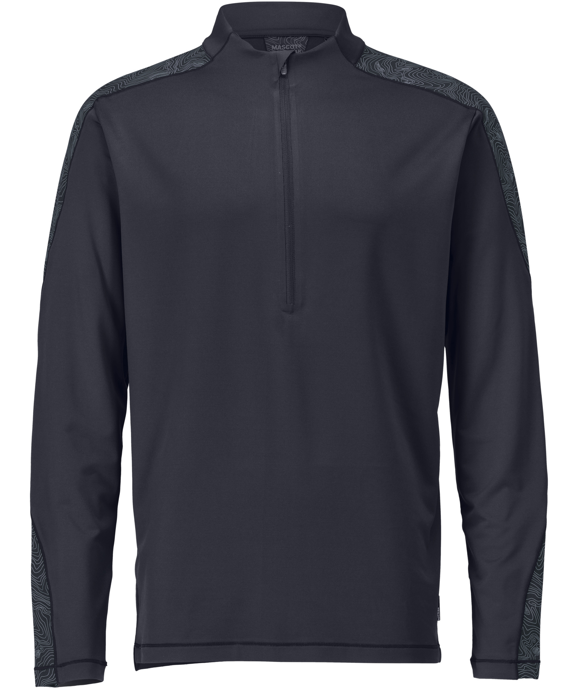 Mascot Customized half zip langermet T-skjorte, M&oslash;rk Marine