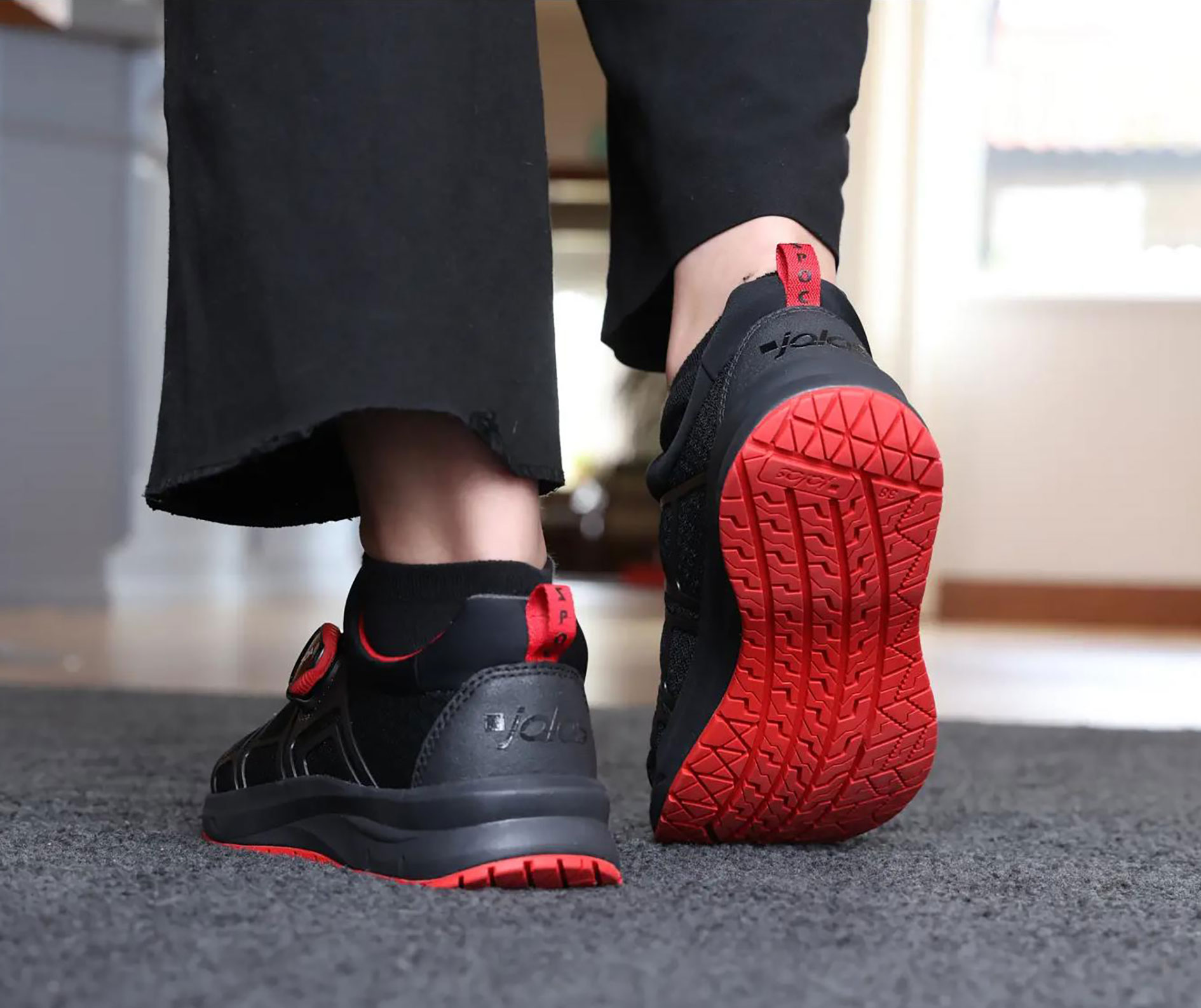 Jalas 5262 Spoc work shoes O1, Black/Red, large image number 3