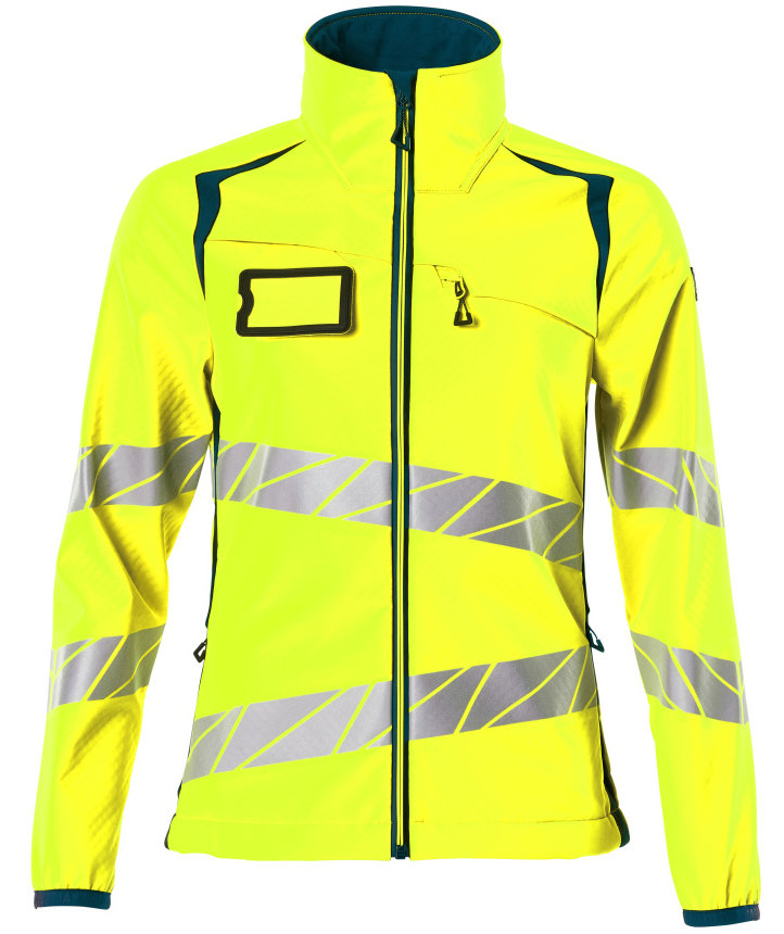 Mascot Accelerate Safe dame softshelljakke, Hi-Vis Gul/M&oslash;rk Petroleum, Hi-Vis Gul/M&oslash;rk Petroleum, swatch