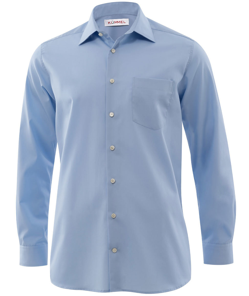 K&uuml;mmel Frankfurt Slim fit skjorta med br&ouml;stficka, Ljusbl&aring;