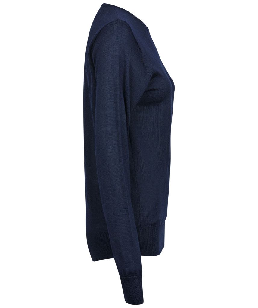 Tee Jays stickad tr&ouml;ja med merinoull dam, Navy, large image number 2