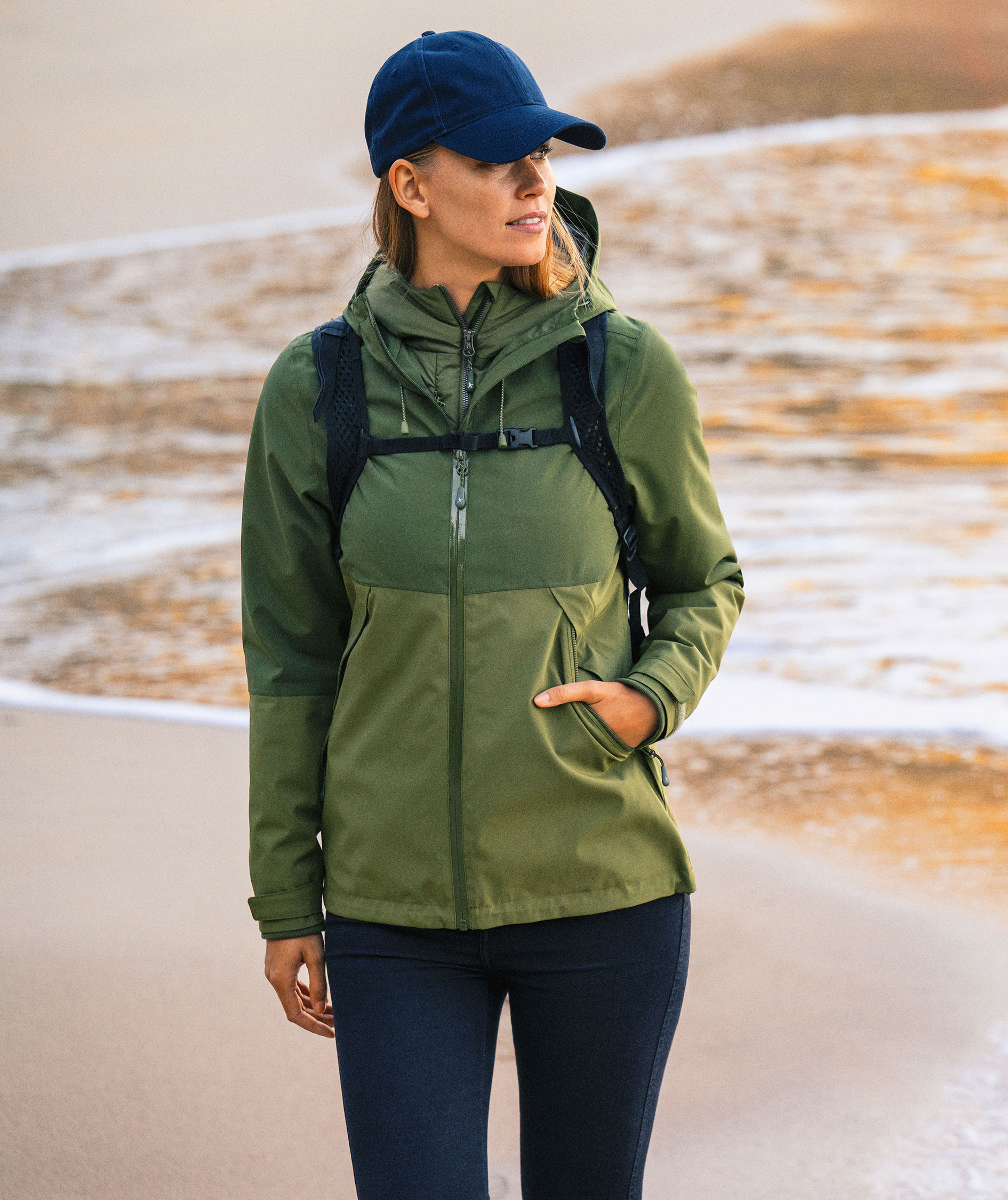 J. Harvest Sportswear Northville skaljacka dam, Khaki Green