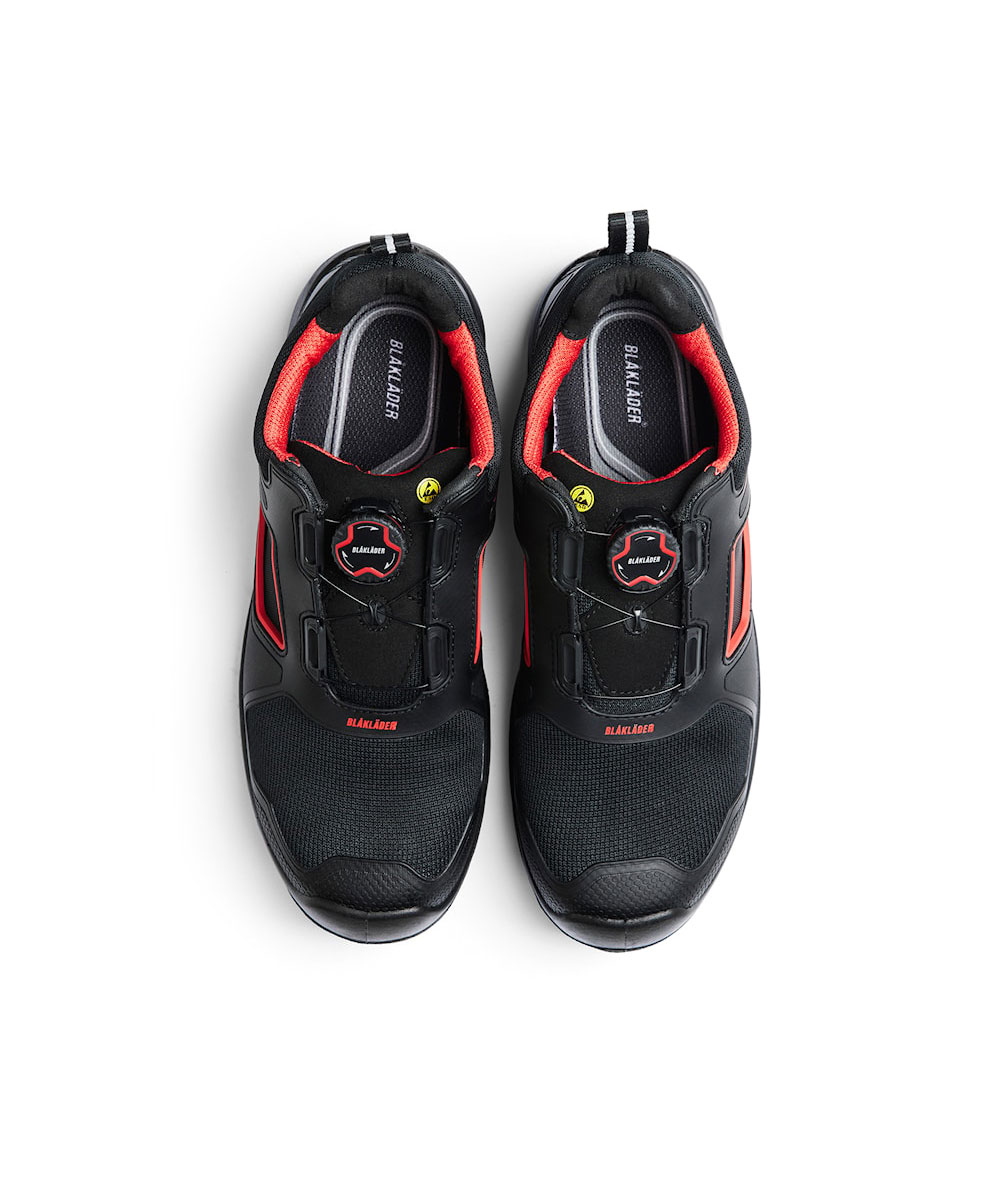 Bl&aring;kl&auml;der&nbsp;Gecko safety shoes S1P, Black/Red, large image number 2