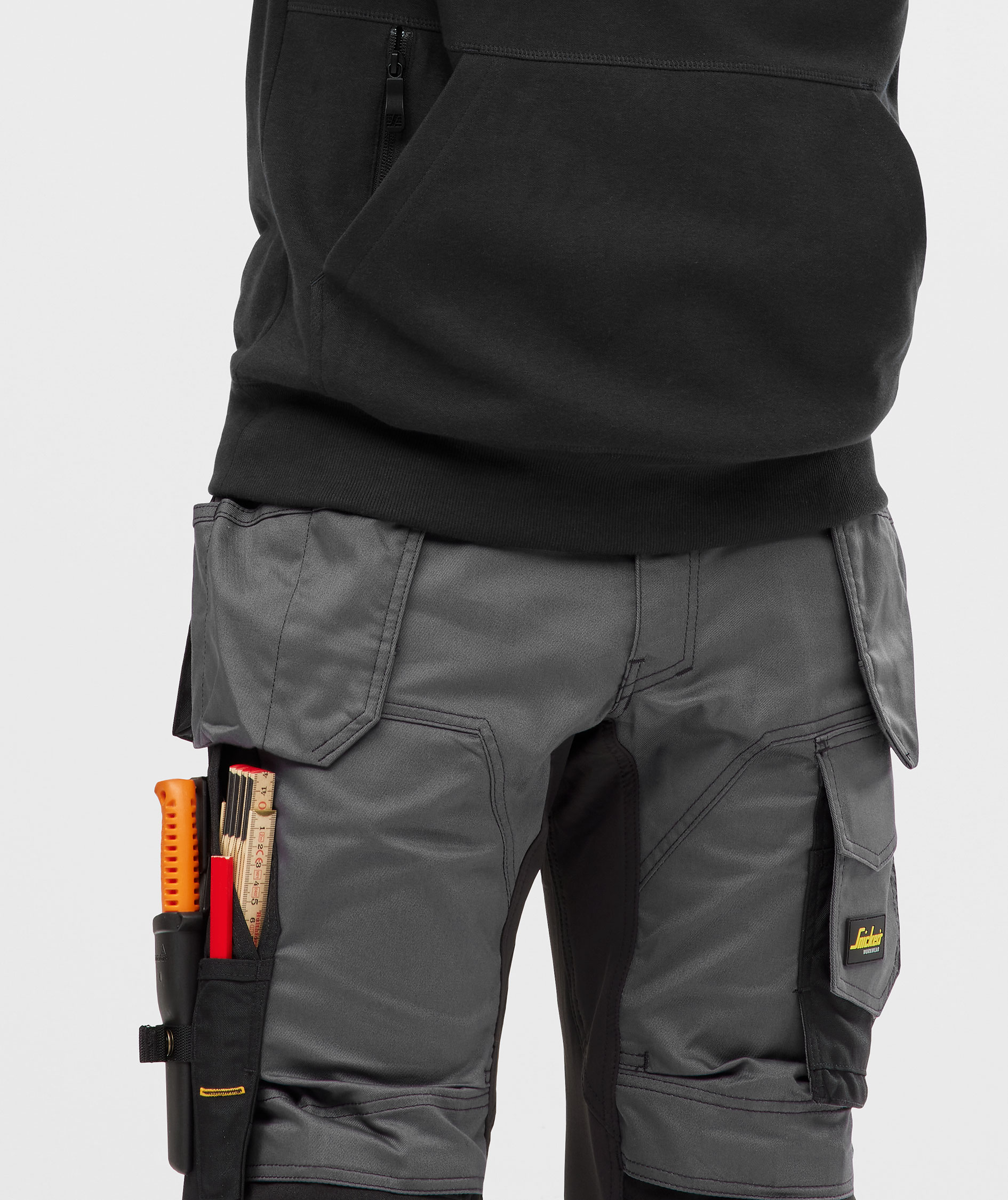 Snickers AllroundWork hantverksbyxa 6241, St&aring;lgr&aring;/Svart, large image number 6