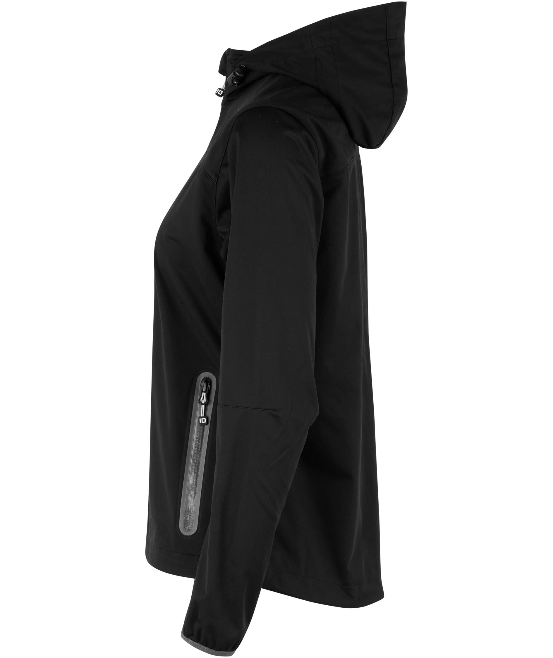 ID dame letv&aelig;gtssoftshelljakke, Sort, large image number 2
