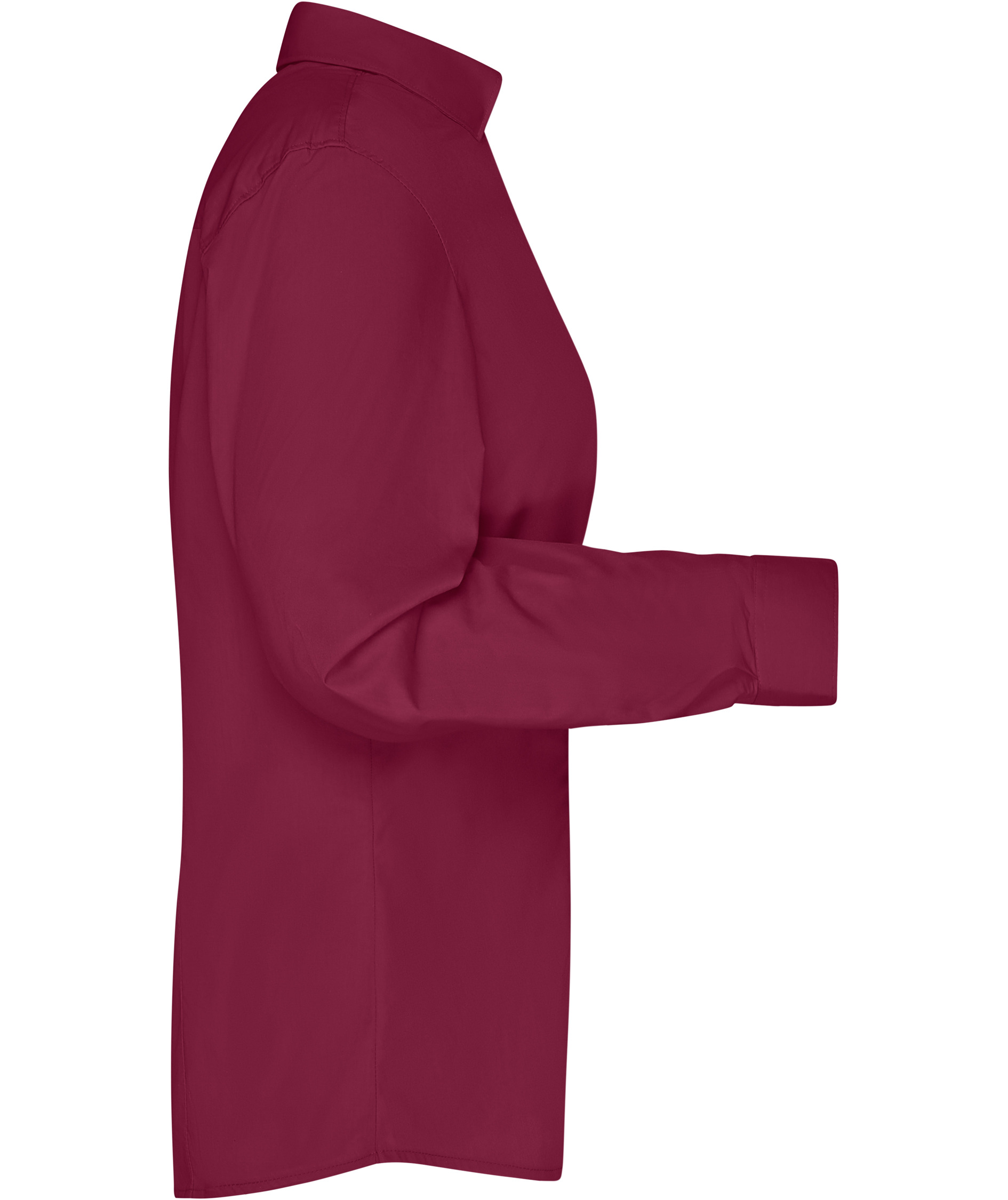 James & Nicholson modern fit skjorta dam, Vinr&ouml;d, large image number 2