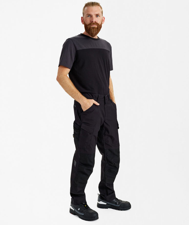 Engel Entire arbejdsbukser, Black, large image number 2