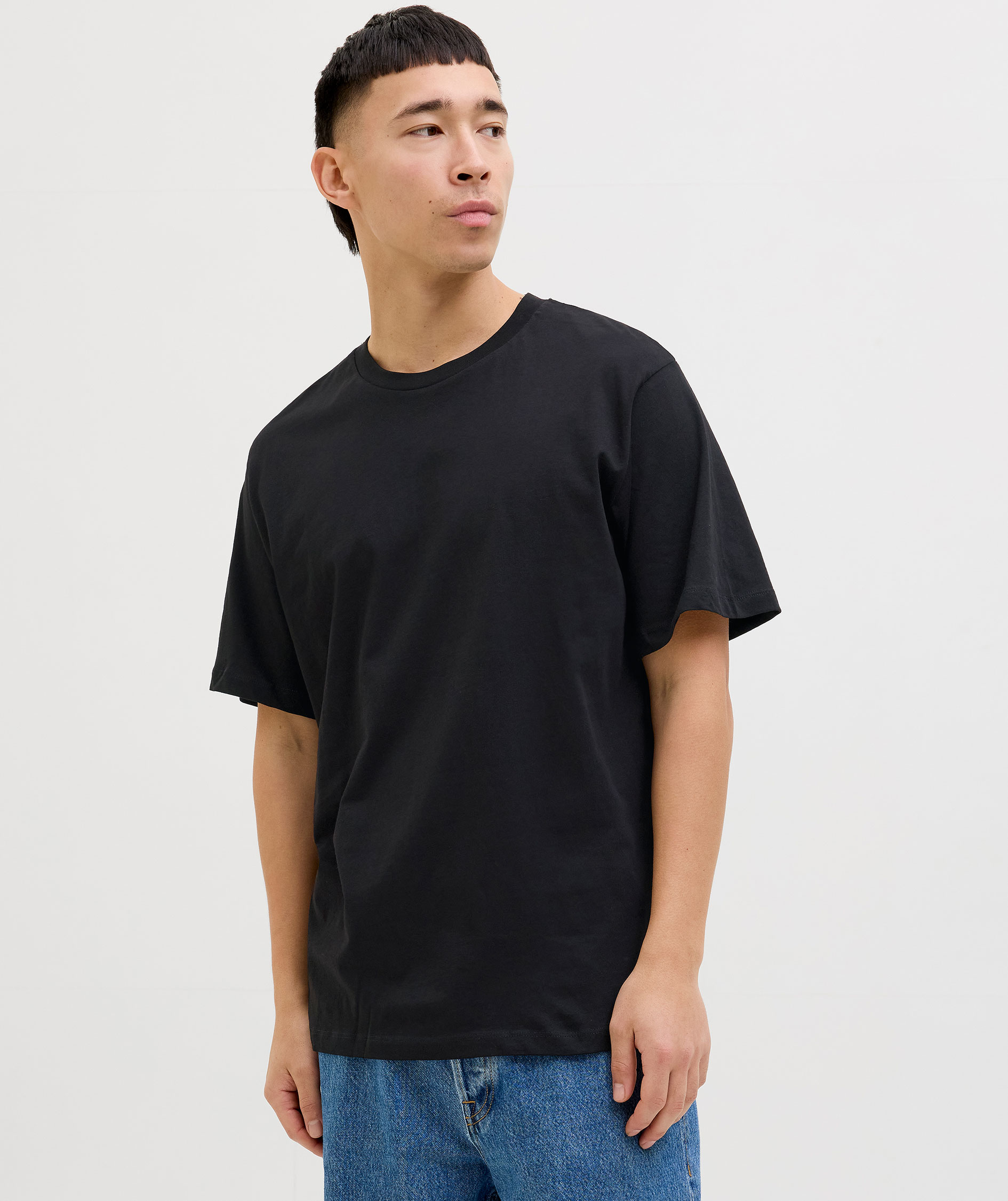 Jack & Jones JJHUGO 5-pak T-shirt, White/black, large image number 6