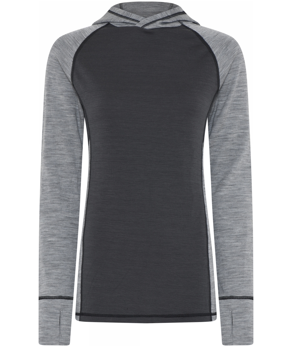 Dovre women's midlayer with merino wool, Grey