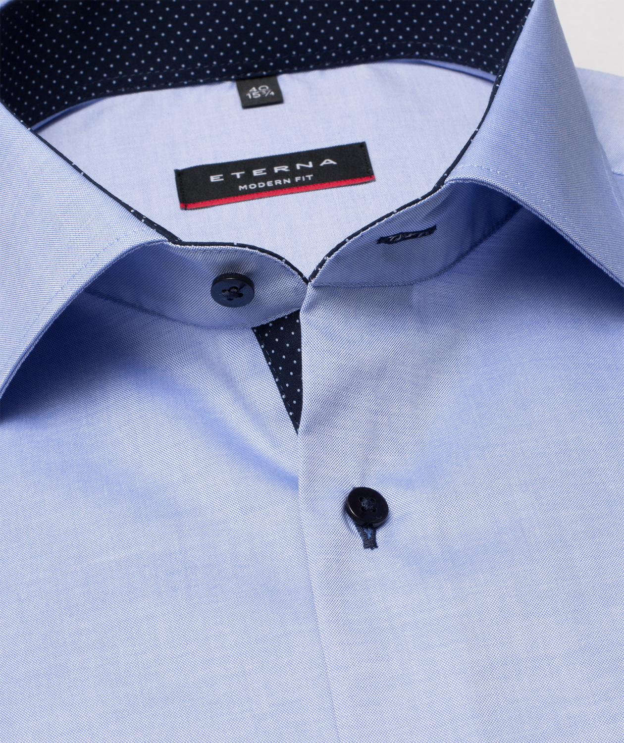 Eterna Fein Oxford Modern fit skjorte, Blue, large image number 3