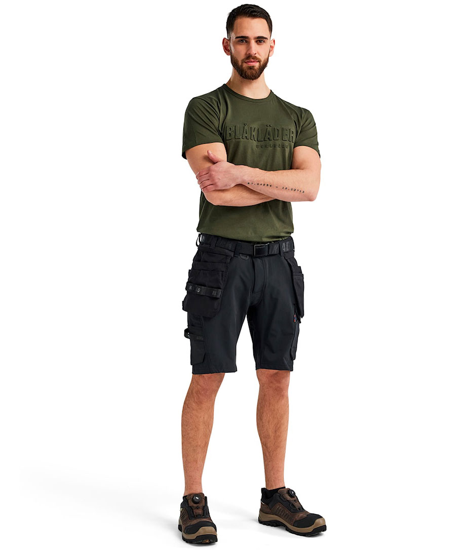 Bl&aring;kl&auml;der&nbsp;h&aring;ndv&aelig;rkershorts full stretch, Sort