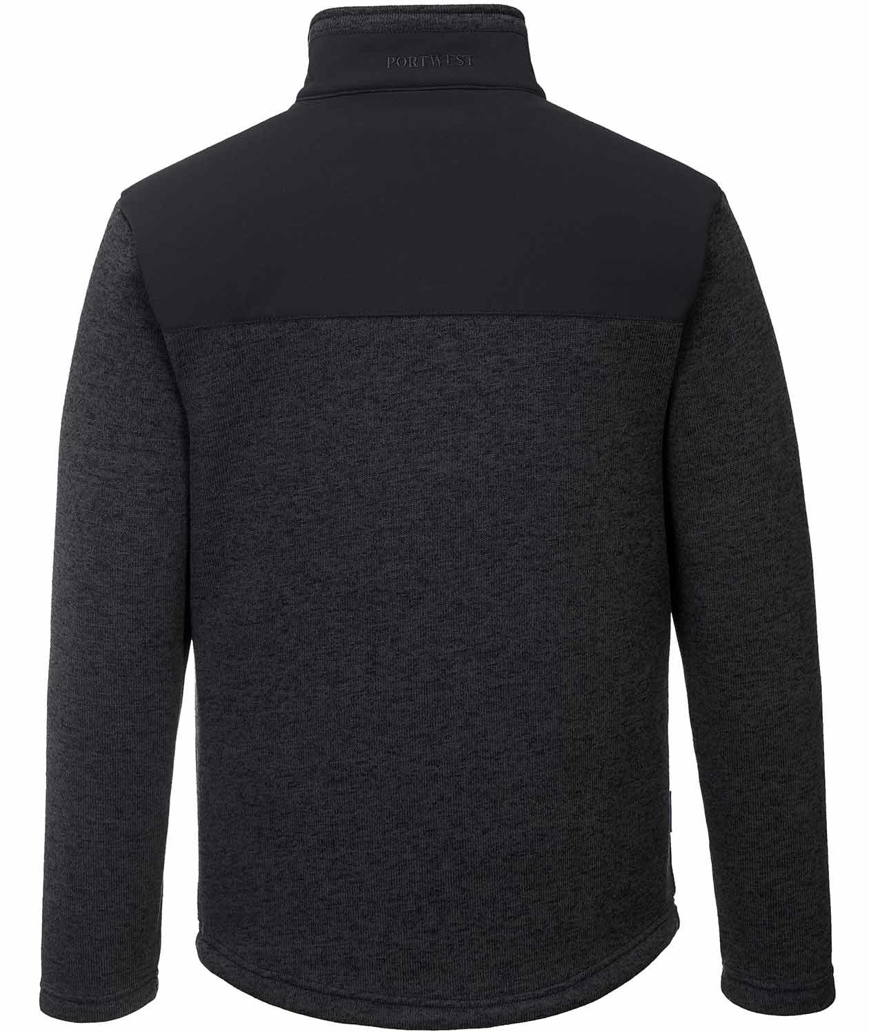 Portwest KX3 stickad fleecejacka, M&ouml;rkgr&aring;, large image number 3