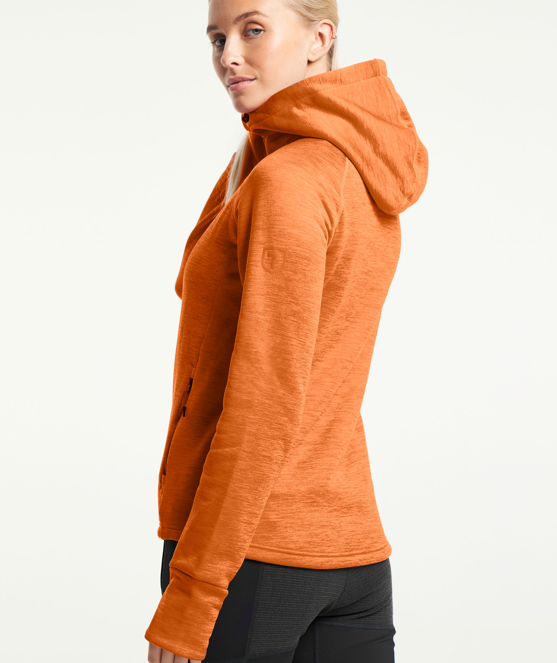 Tenson TXlite dame h&aelig;ttetr&oslash;je med lynl&aring;s, M&oslash;rk Orange, large image number 7