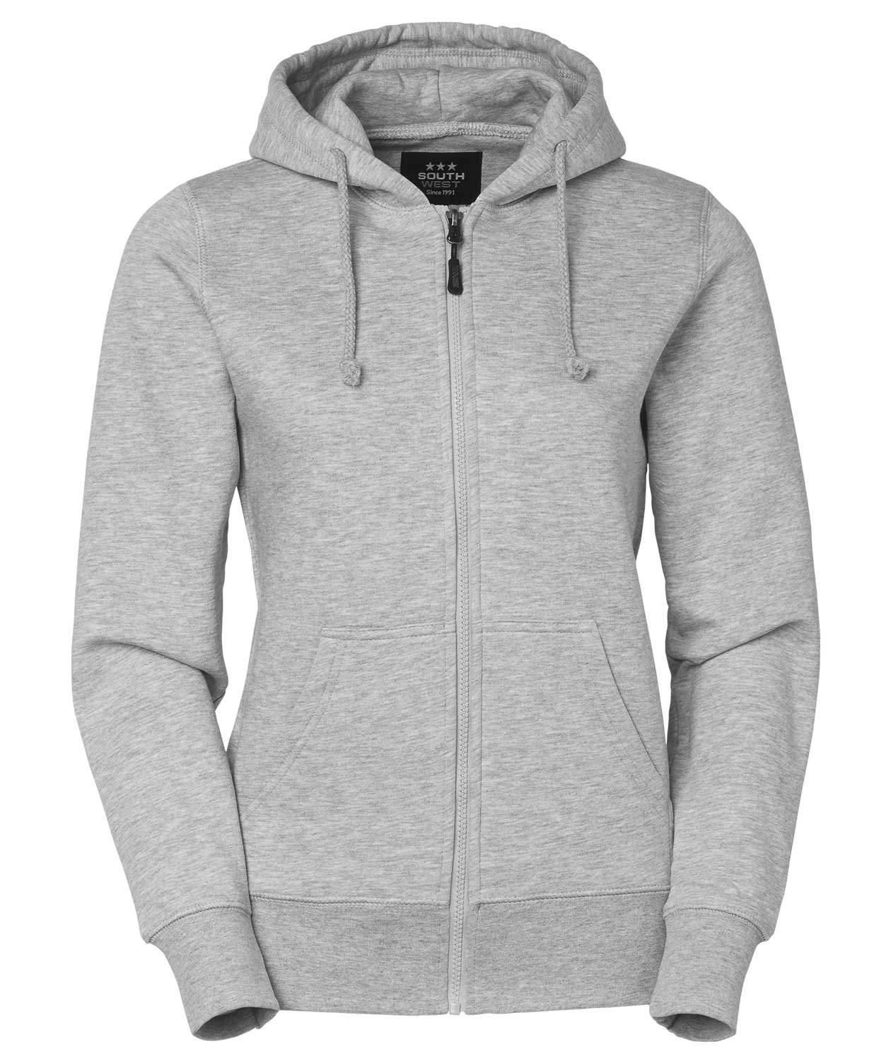 South West Georgia Damen Hoodie, Grau Meliert, Grau Meliert, swatch
