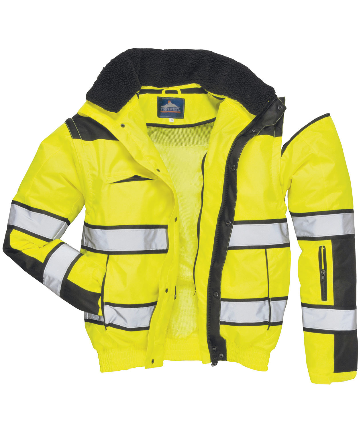 Portwest 3-in-1 pilotjacket, Yellow/Black, large image number 3