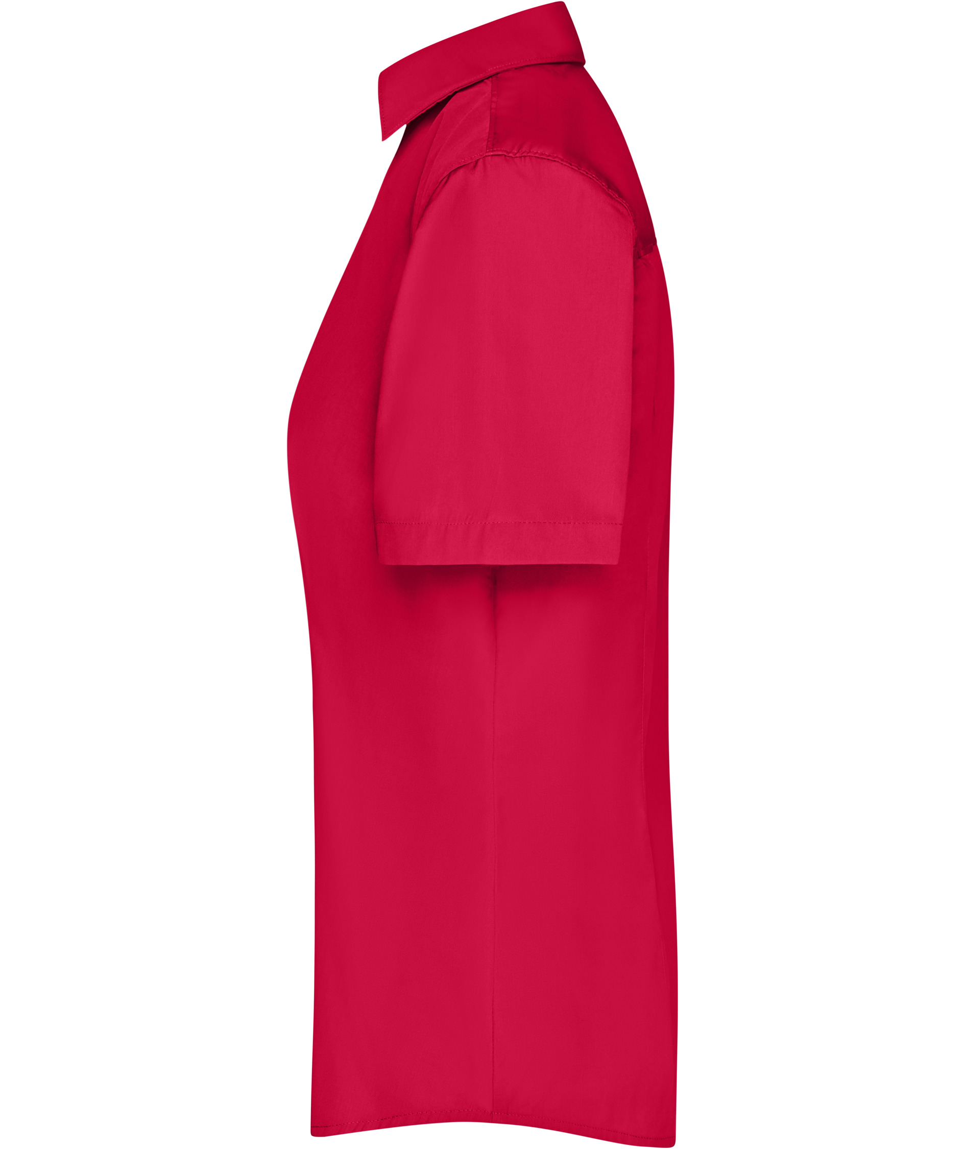 James & Nicholson kort&auml;rmad Modern fit skjorta dam, R&ouml;d, large image number 3