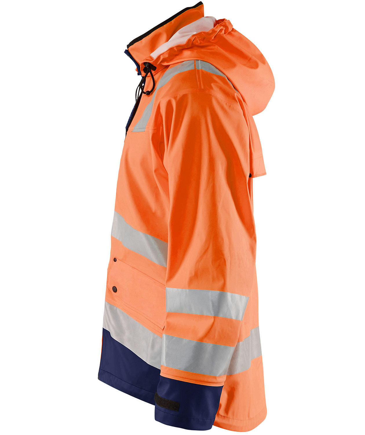 Bl&aring;kl&auml;der Heavy Weight rain jacket, Orange/Marine, large image number 2