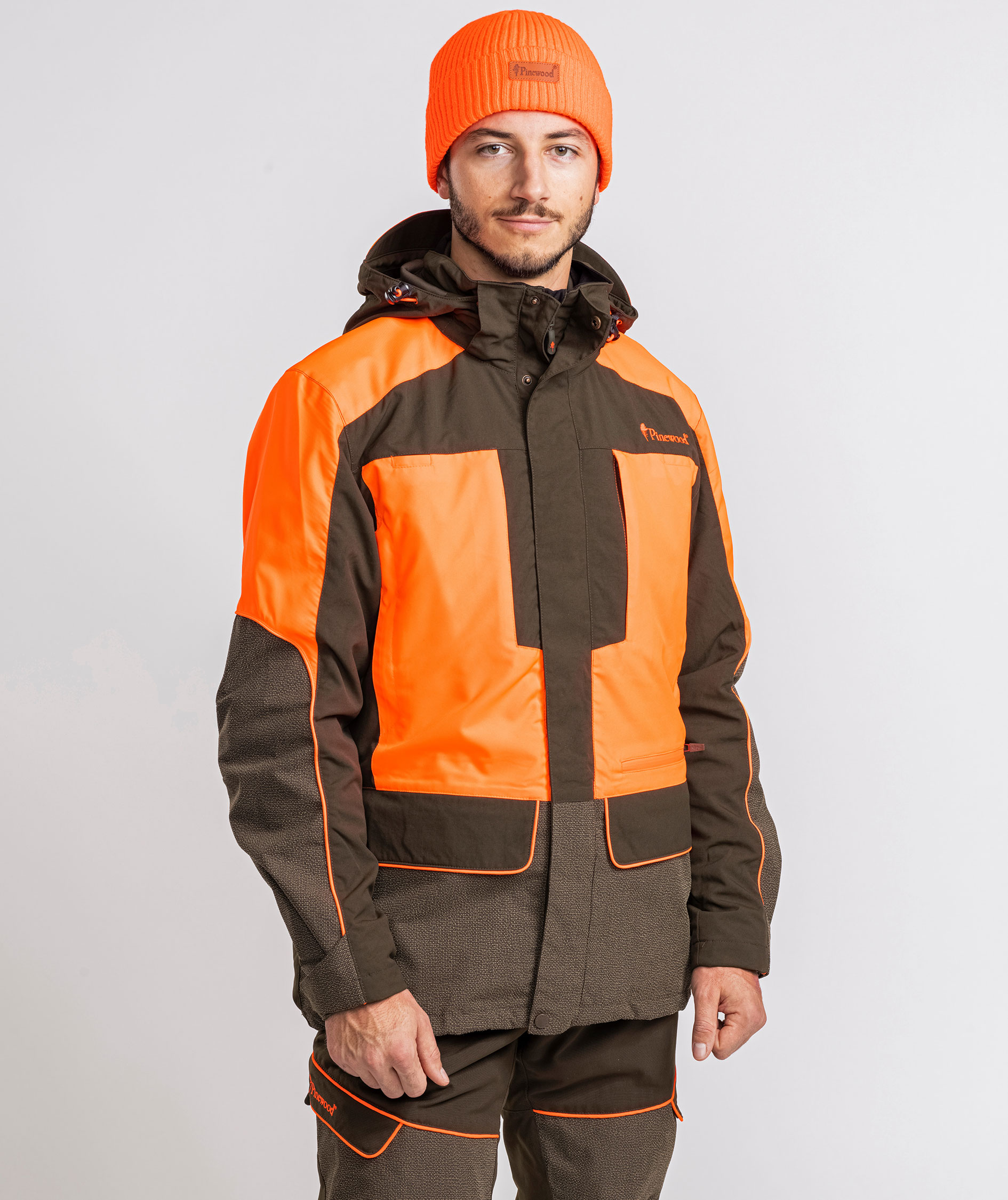 Pinewood Thorn Resistant jakke, Mosgr&oslash;n/Orange, large image number 1