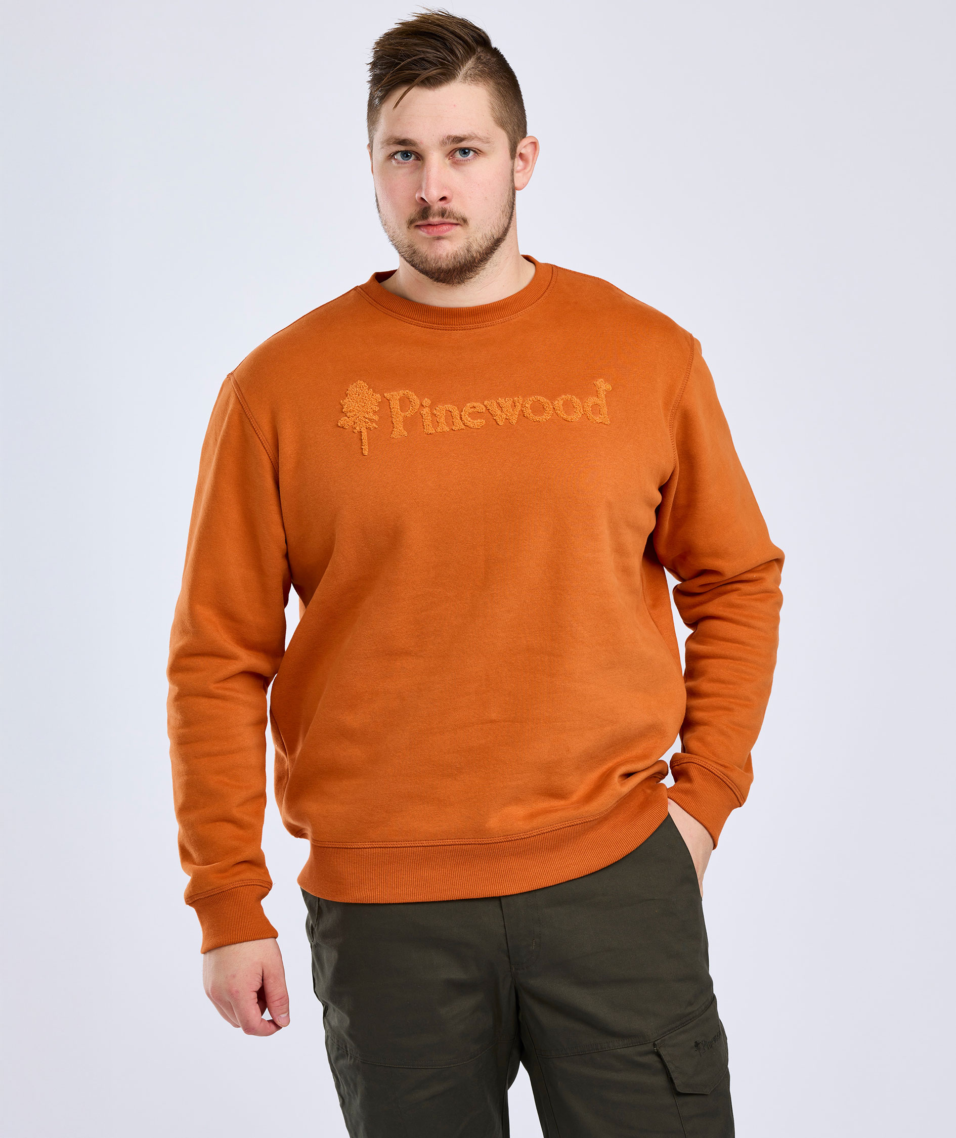 Pinewood V&auml;rnamo Logo sweatshirt, Burned Orange, large image number 5