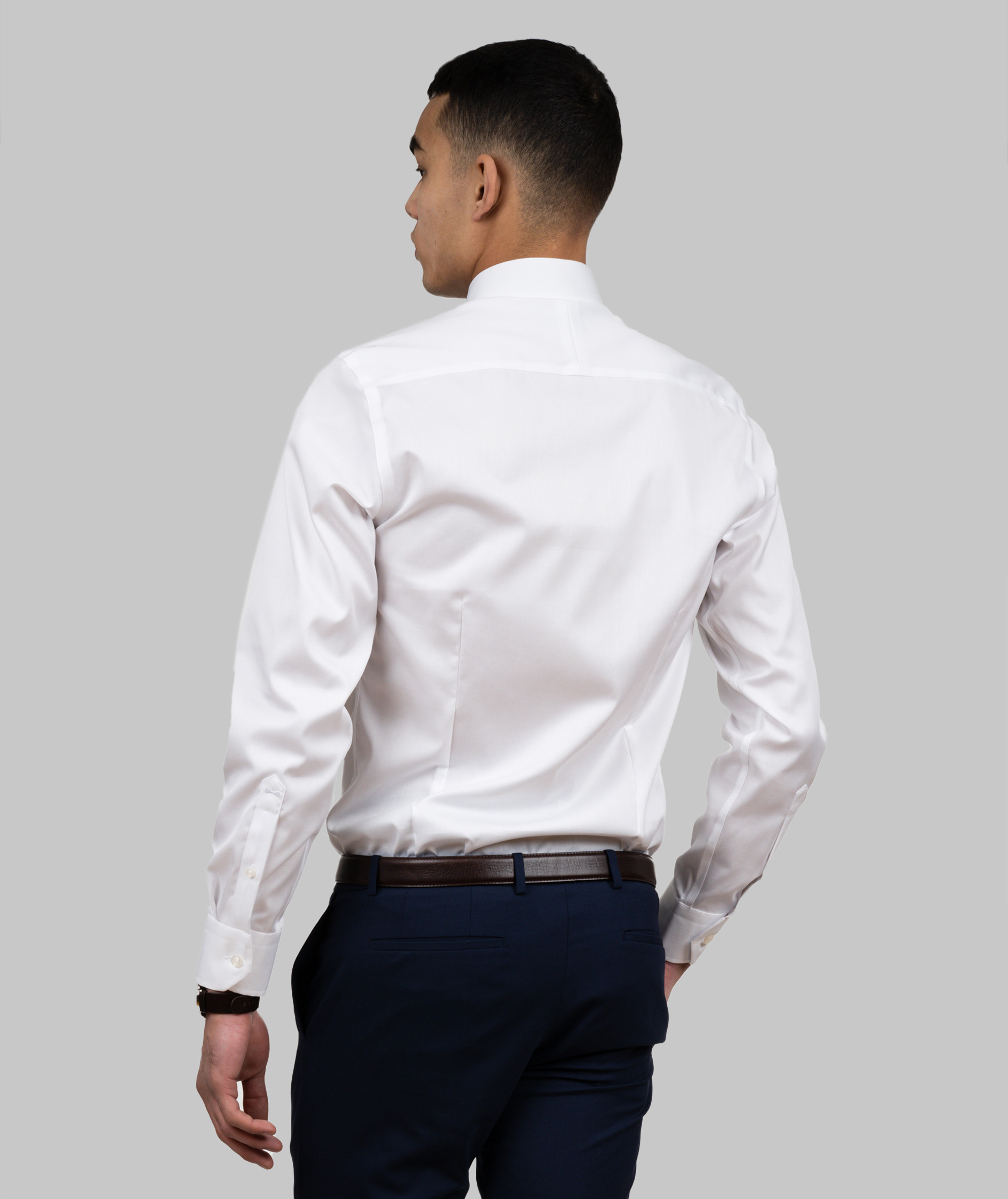 J. Harvest & Frost Twill Green Bow O1 slim fit skjorta, Vit, large image number 3