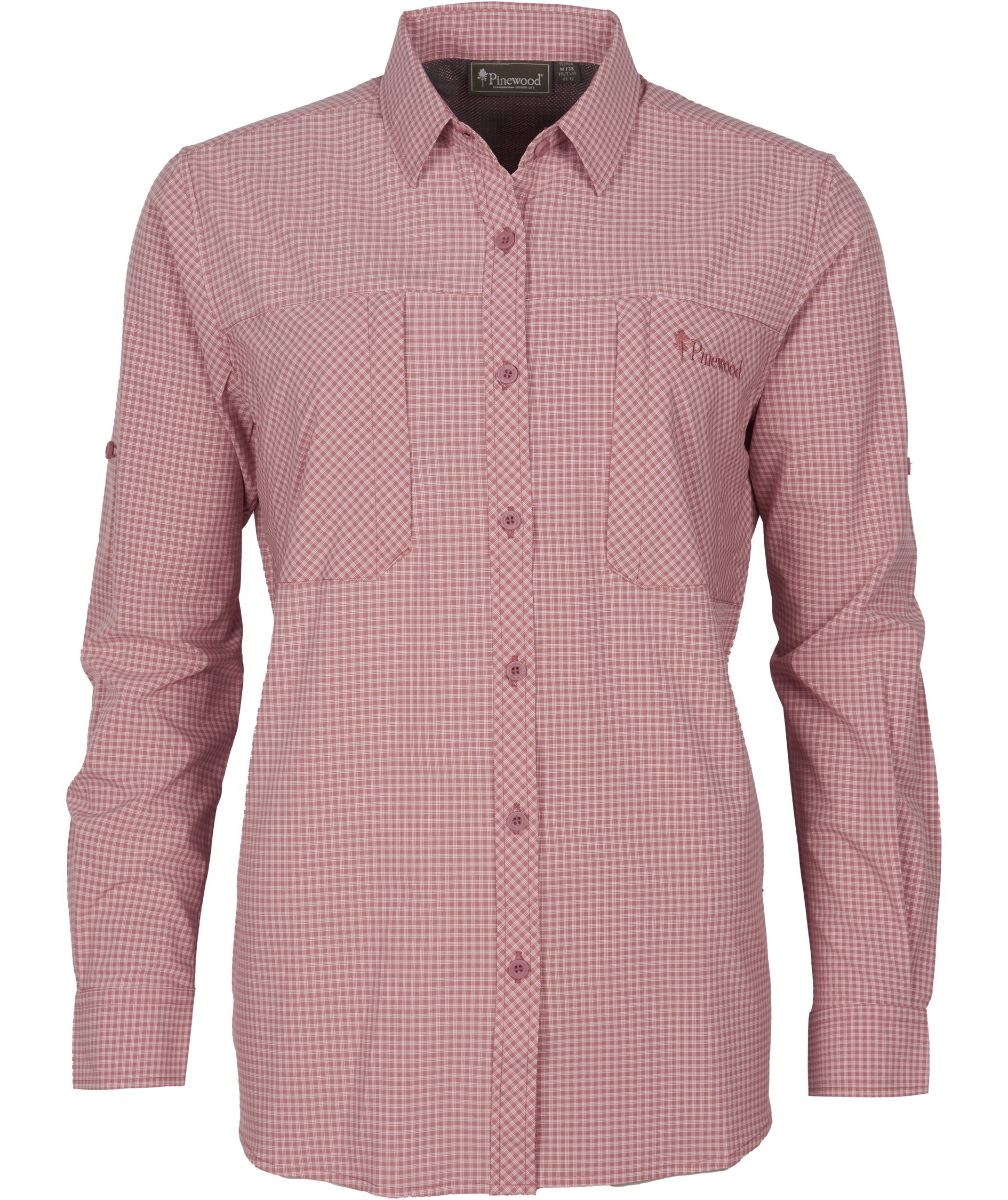 Pinewood NatureSafe dameskjorte, Brick Pink/Off White, Brick Pink/Off White, swatch