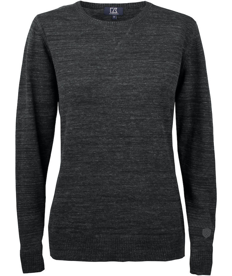 Cutter & Buck Eatonville stickad tr&ouml;ja dam, Antracitmelerad