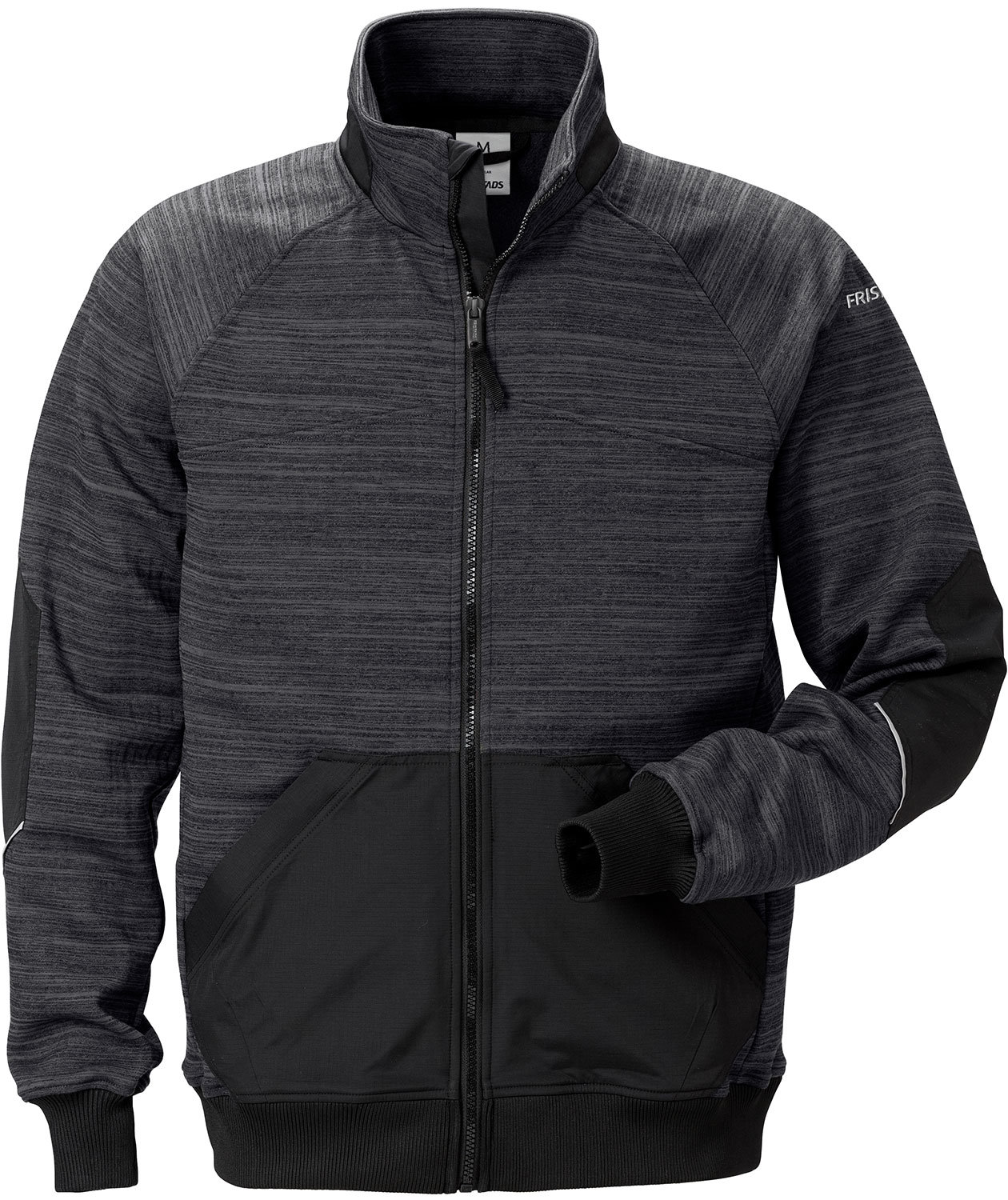 Fristads Gen Y sweatjakke 7052, Gr&aring;/Svart