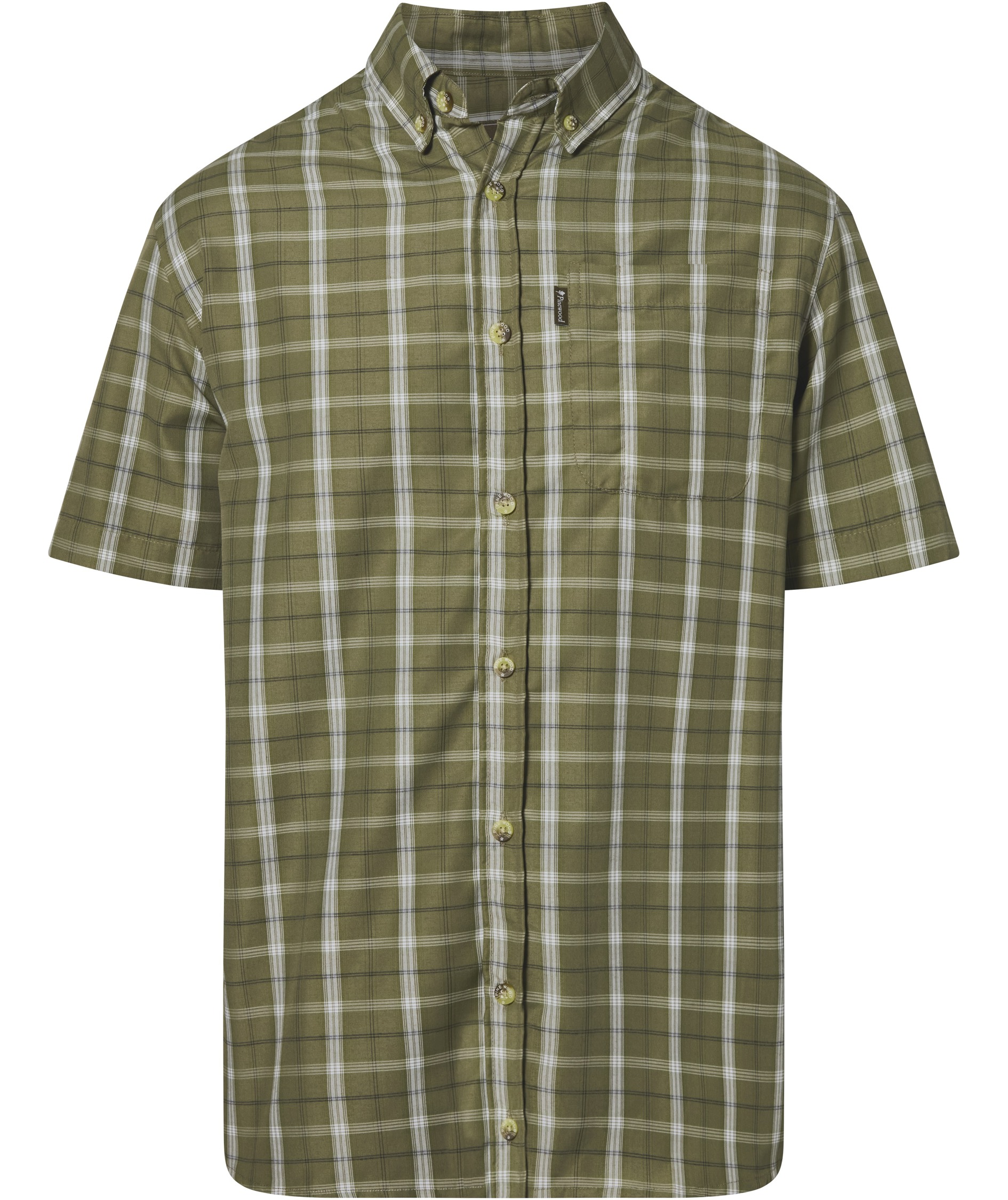 Pinewood Summer kort&aelig;rmet skjorte, Olive
