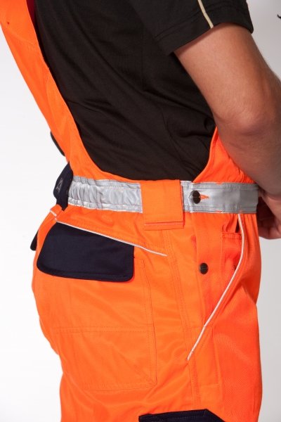 Ocean Thor Arbeitslatzhose, Hi-vis Orange/Marine, large image number 1