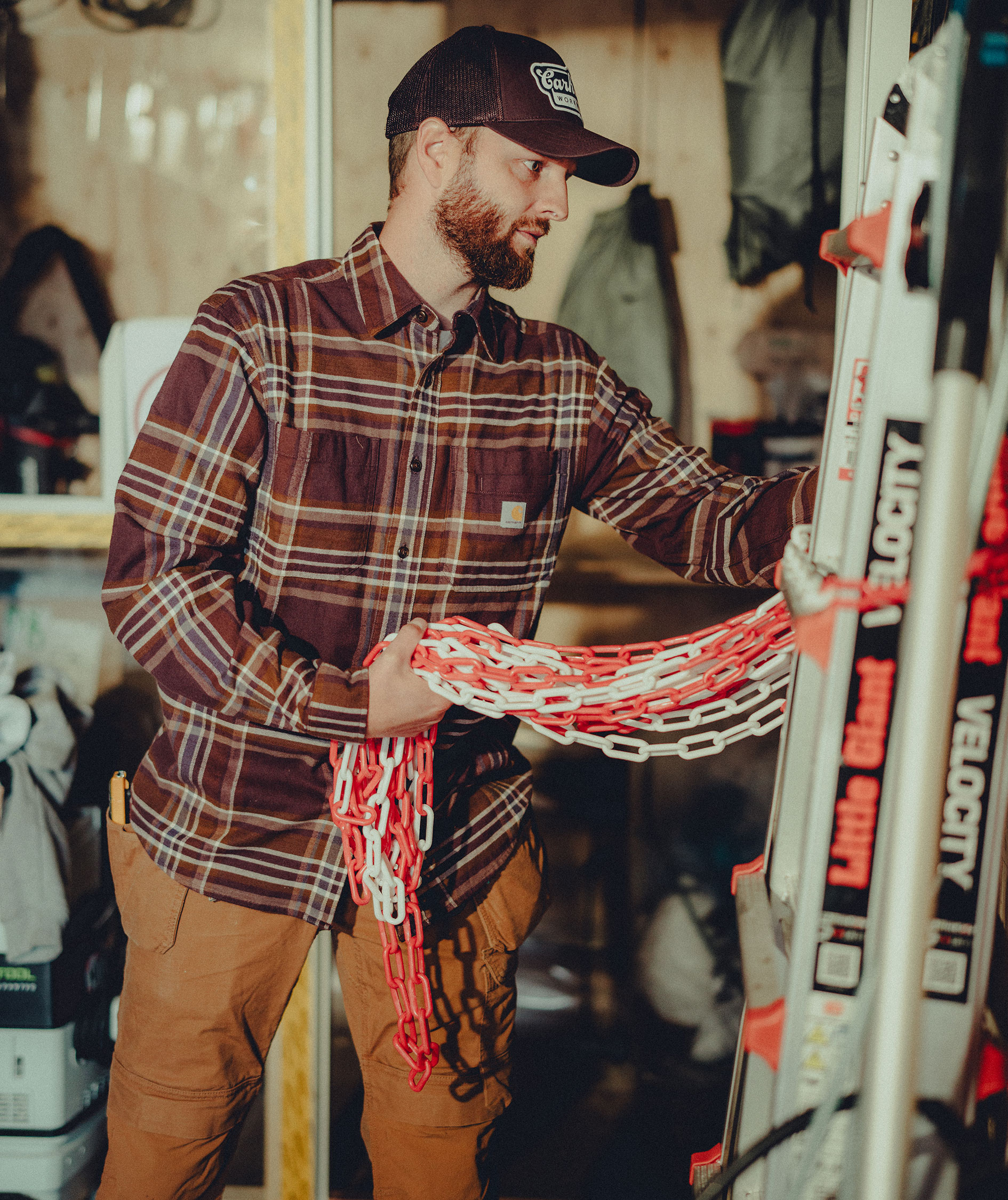 Carhartt flanellskjorta, Dark Sepia, large image number 3