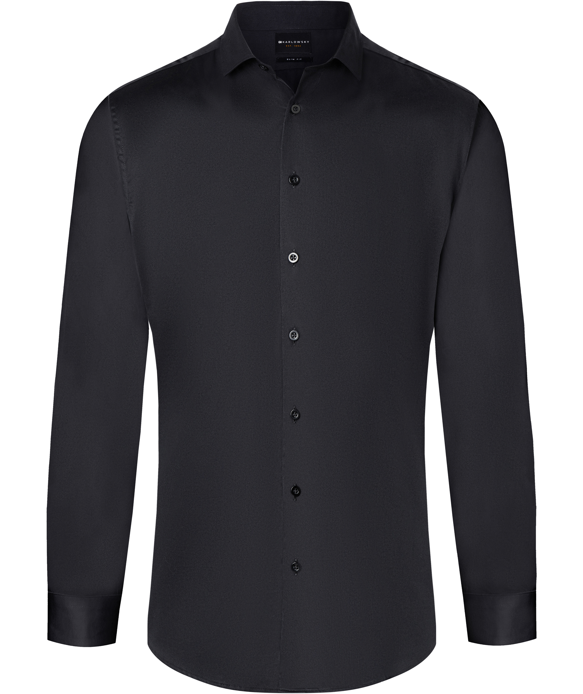 Karlowsky stretch shirt, Black