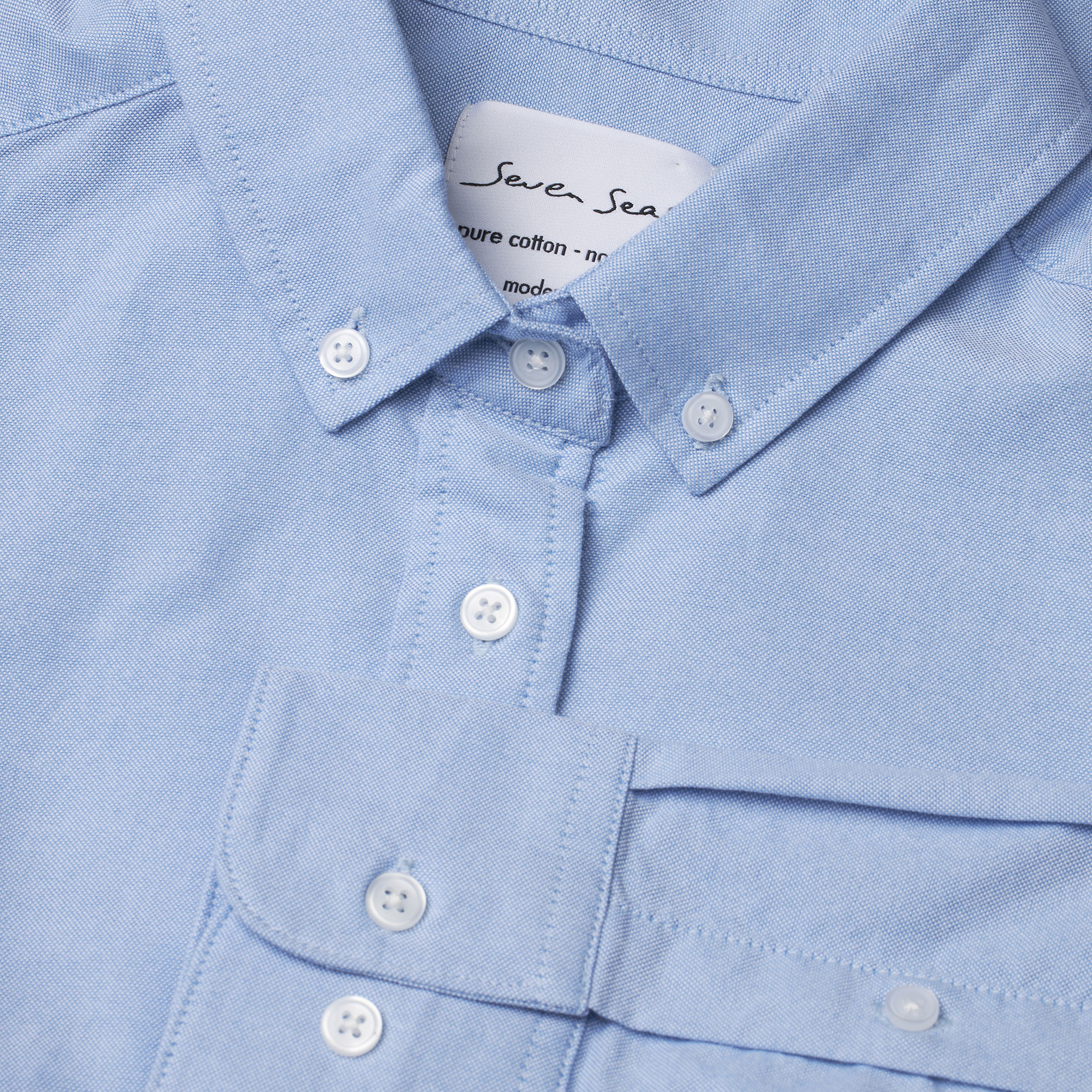 Seven Seas Oxford Modern fit women's shirt, Light Blue, large image number 3