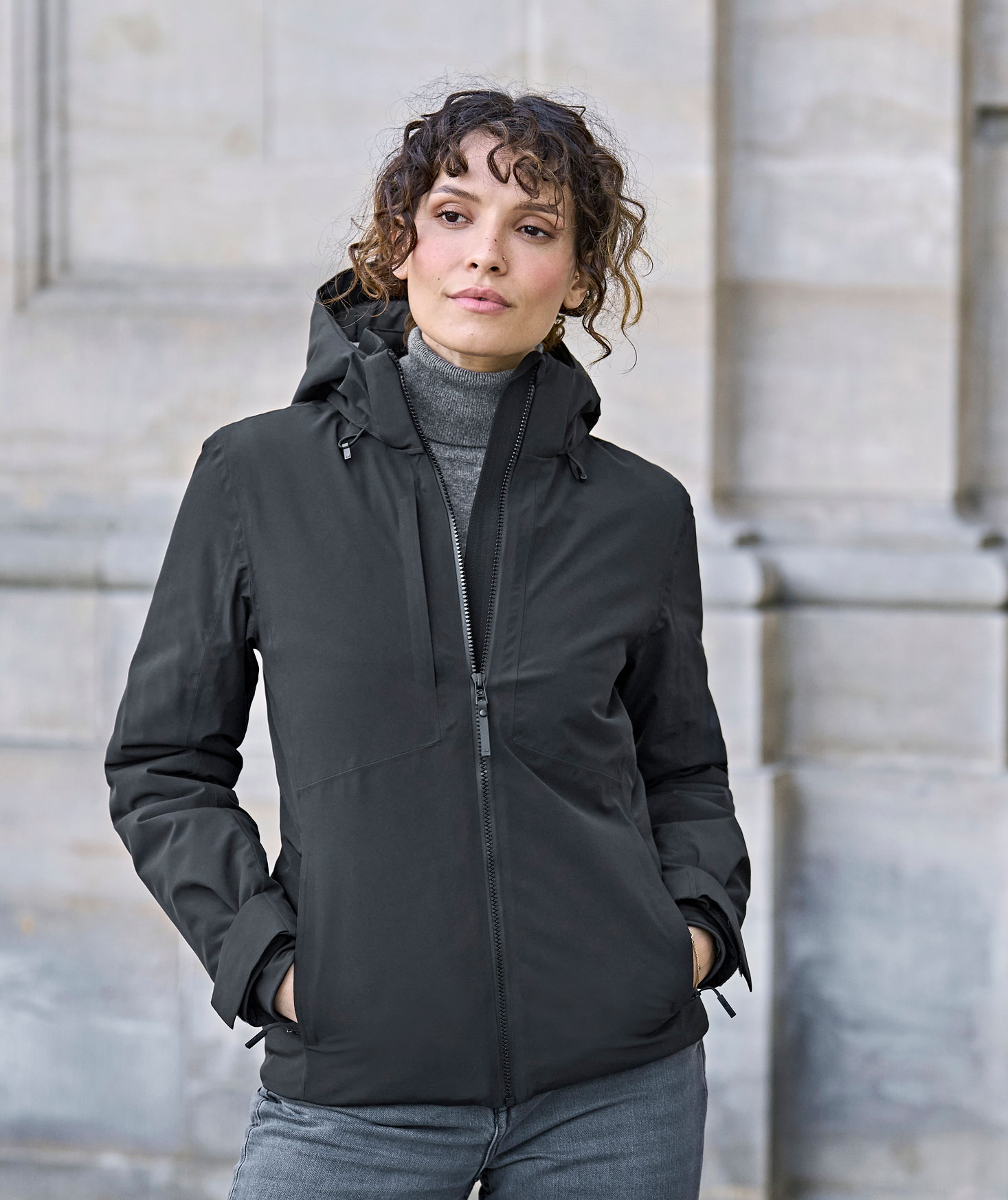 Tee Jays All Weather vinterjacka dam, Svart