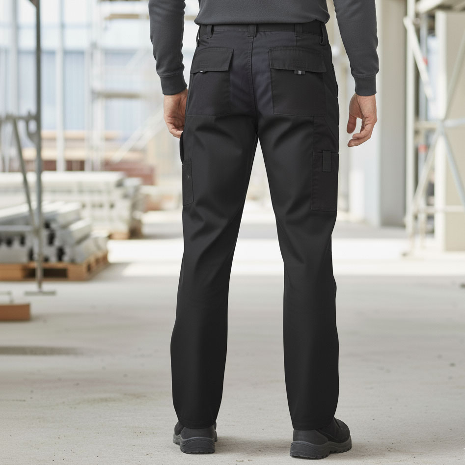 Terrax arbejdsbukser, M&oslash;rkegr&aring;/Sort, large image number 3