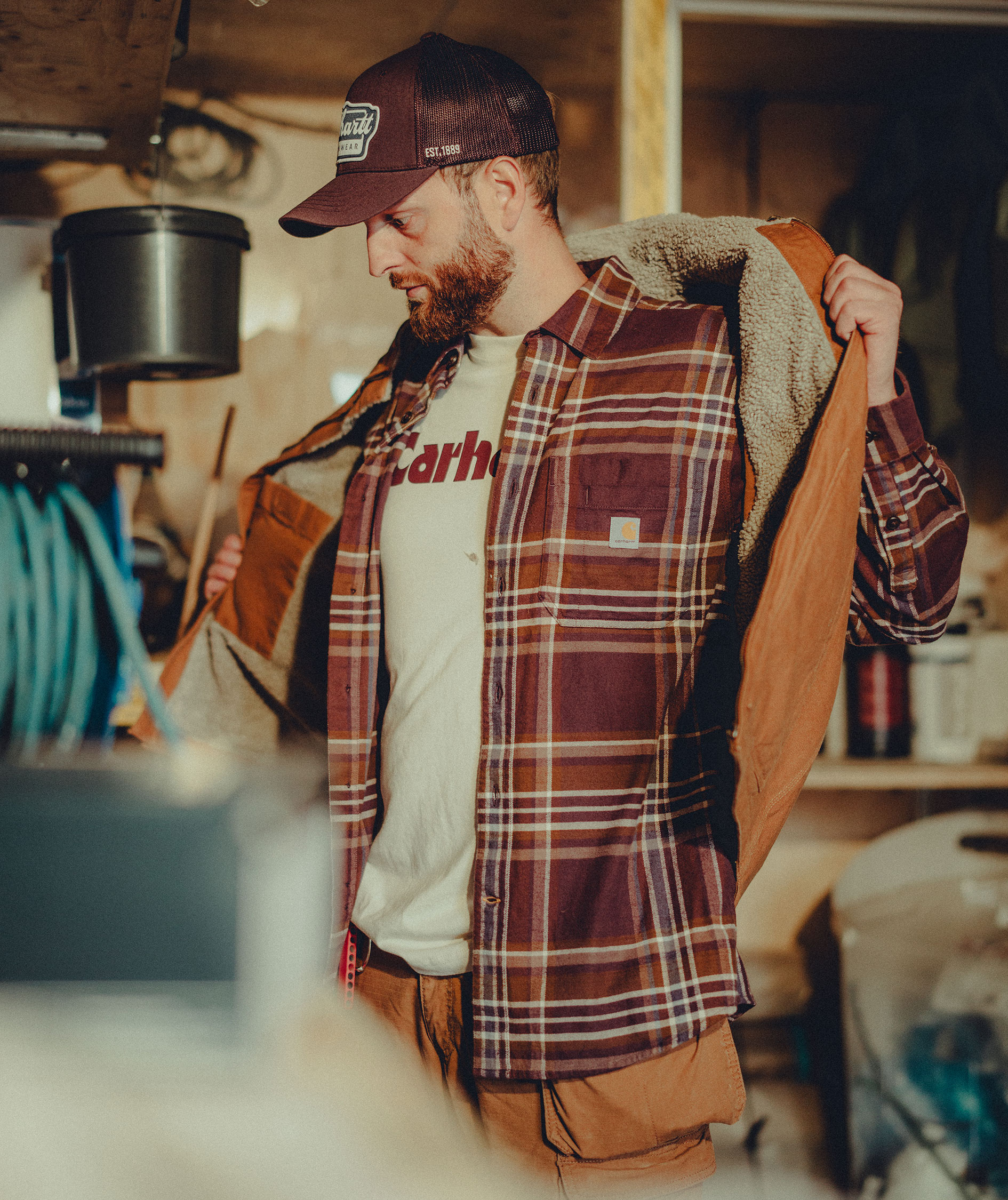 Carhartt&nbsp;Mock Neck vest, Carhartt Brown, large image number 3