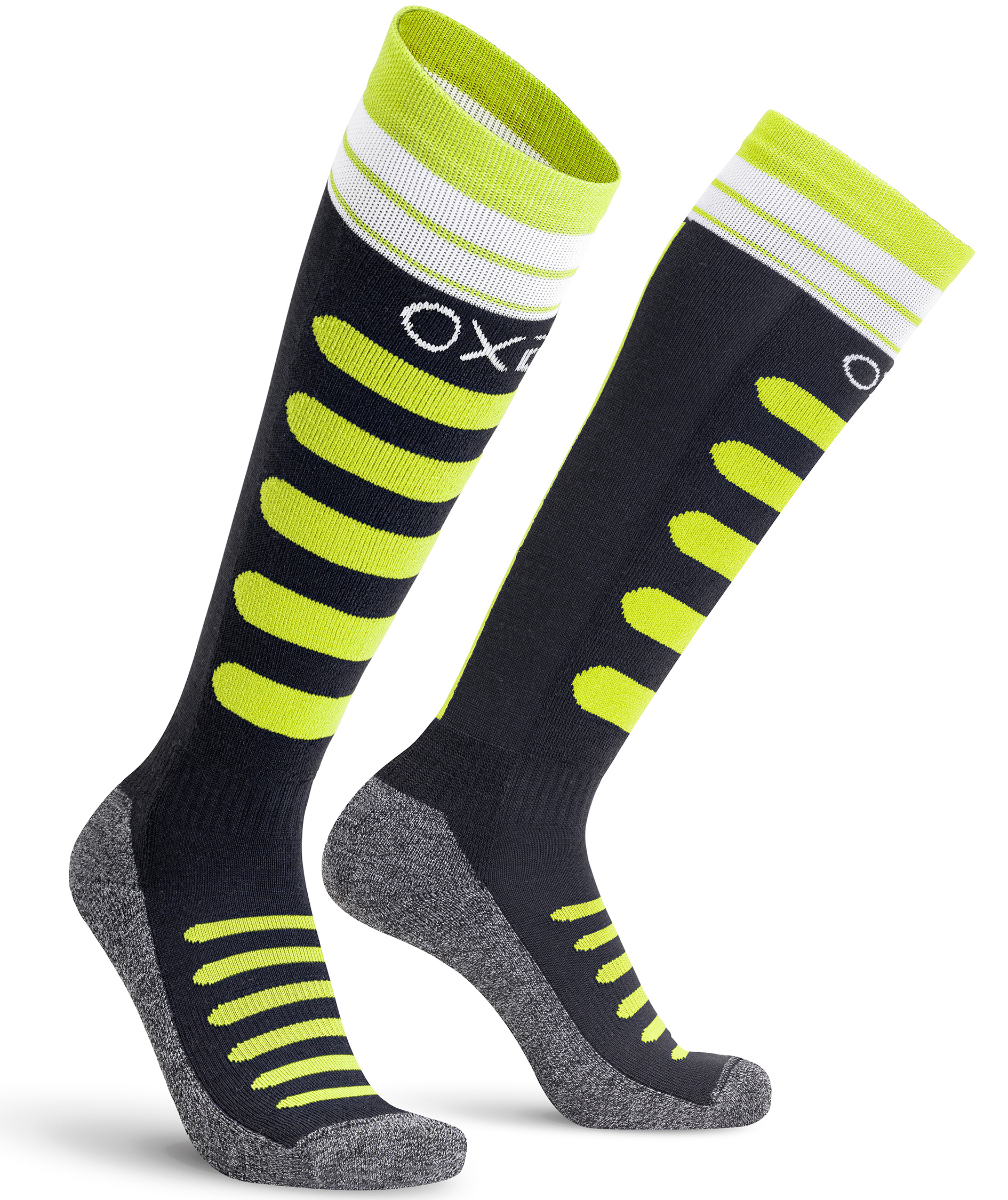 Oxyburn termostrumpor med merinoull till barn, Black/Acid