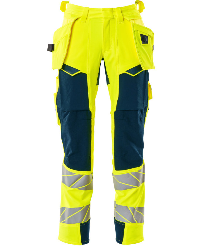 Mascot Accelerate Safe Handwerkerhose Full stretch, Hi-Vis Gelb/Dunkelpetroleum, Hi-Vis Gelb/Dunkelpetroleum, swatch