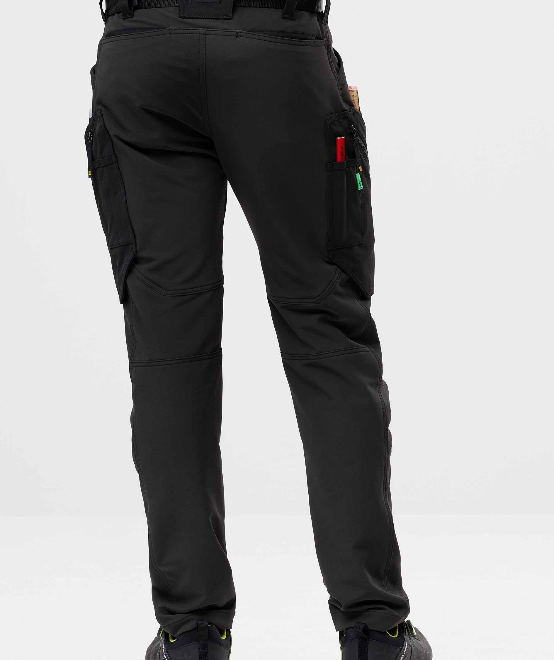 Snickers&nbsp;FlexiWork servicebukse 6873 full stretch, Black/Black, large image number 4