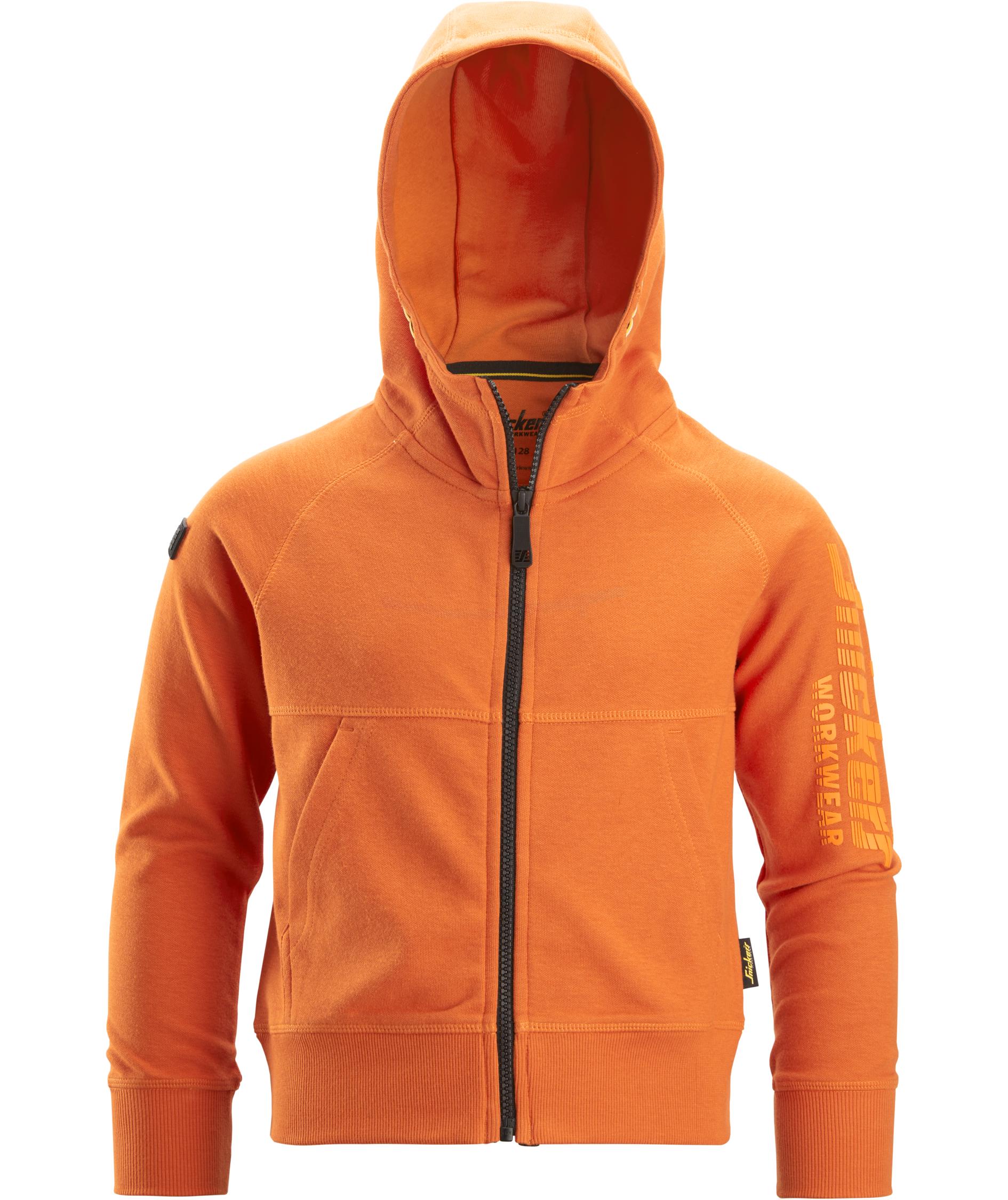 Snickers hoodie 7512 till barn, Warm Orange
