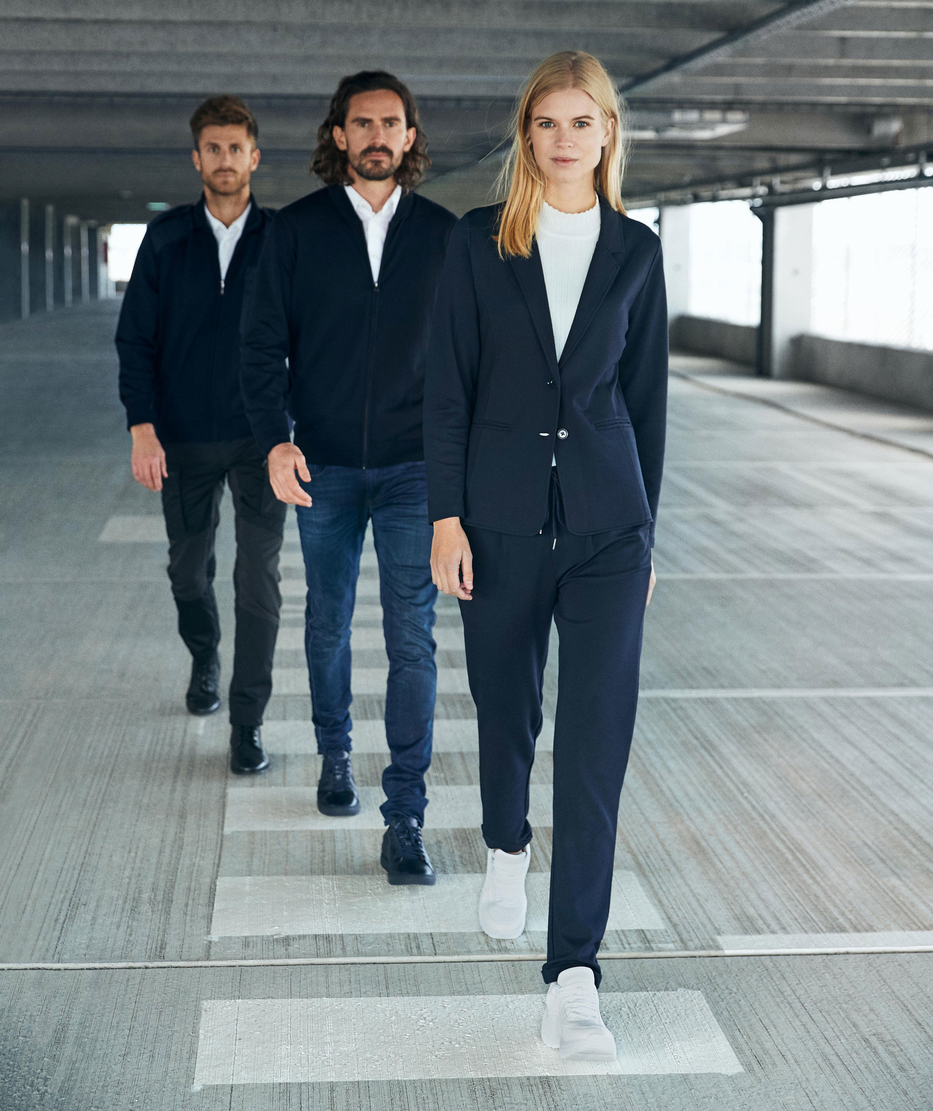 CC55 Stockholm Bomber stickad tr&ouml;ja, Navy