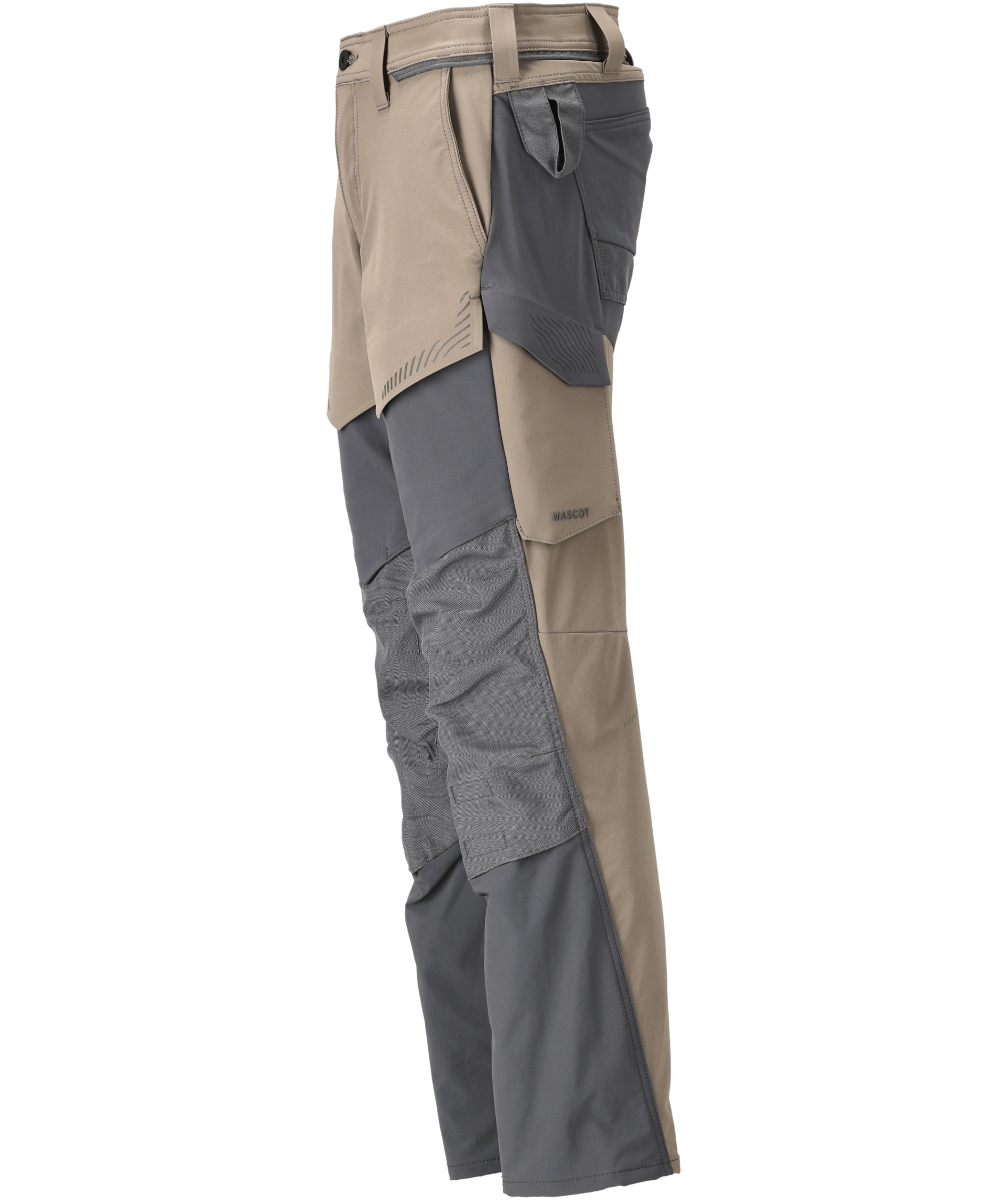 Mascot Customized Arbeitshose full stretch, Dunkelsand/Steingrau, large image number 3
