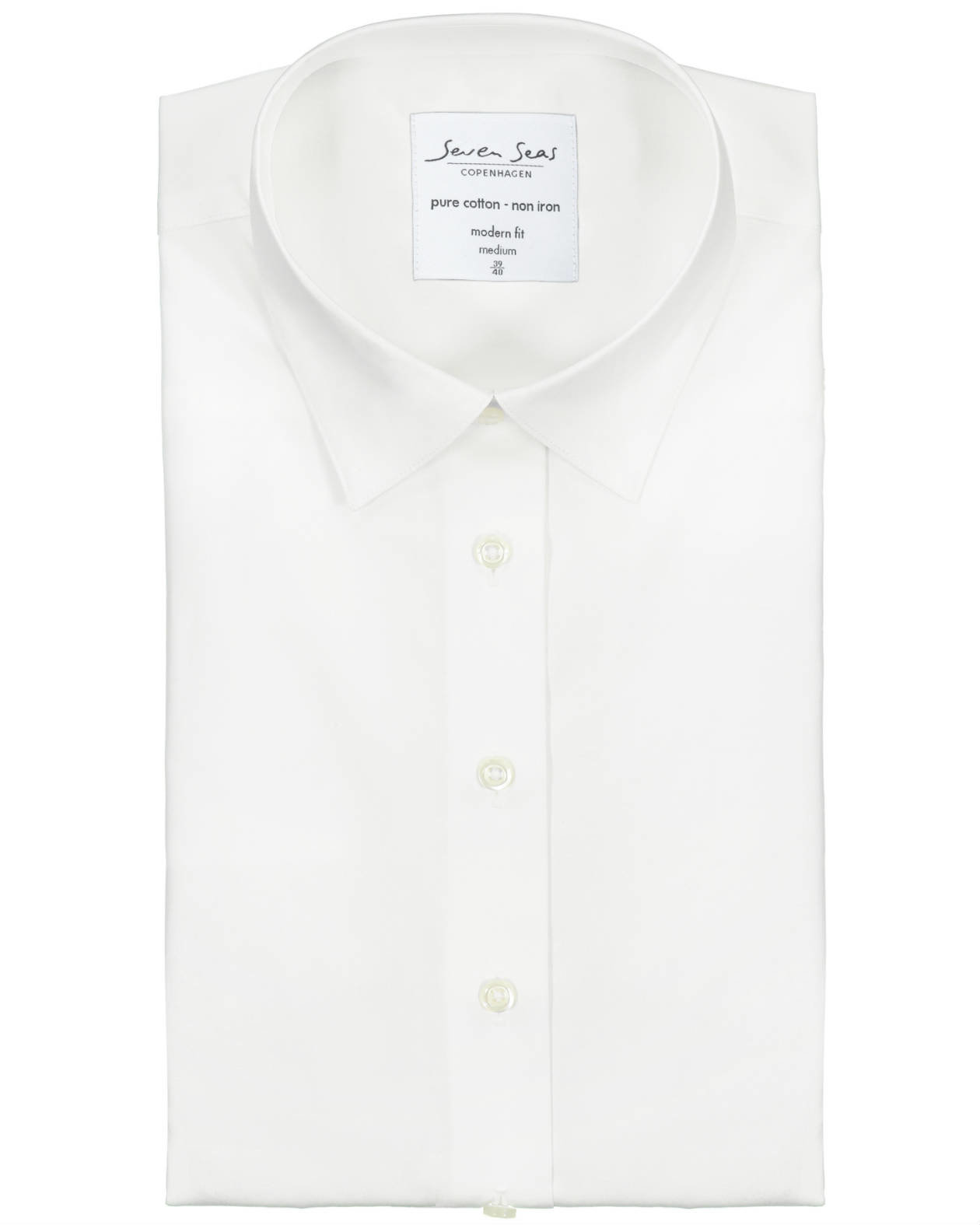 Seven Seas Poplin modern fit dameskjorte, Hvid, large image number 4