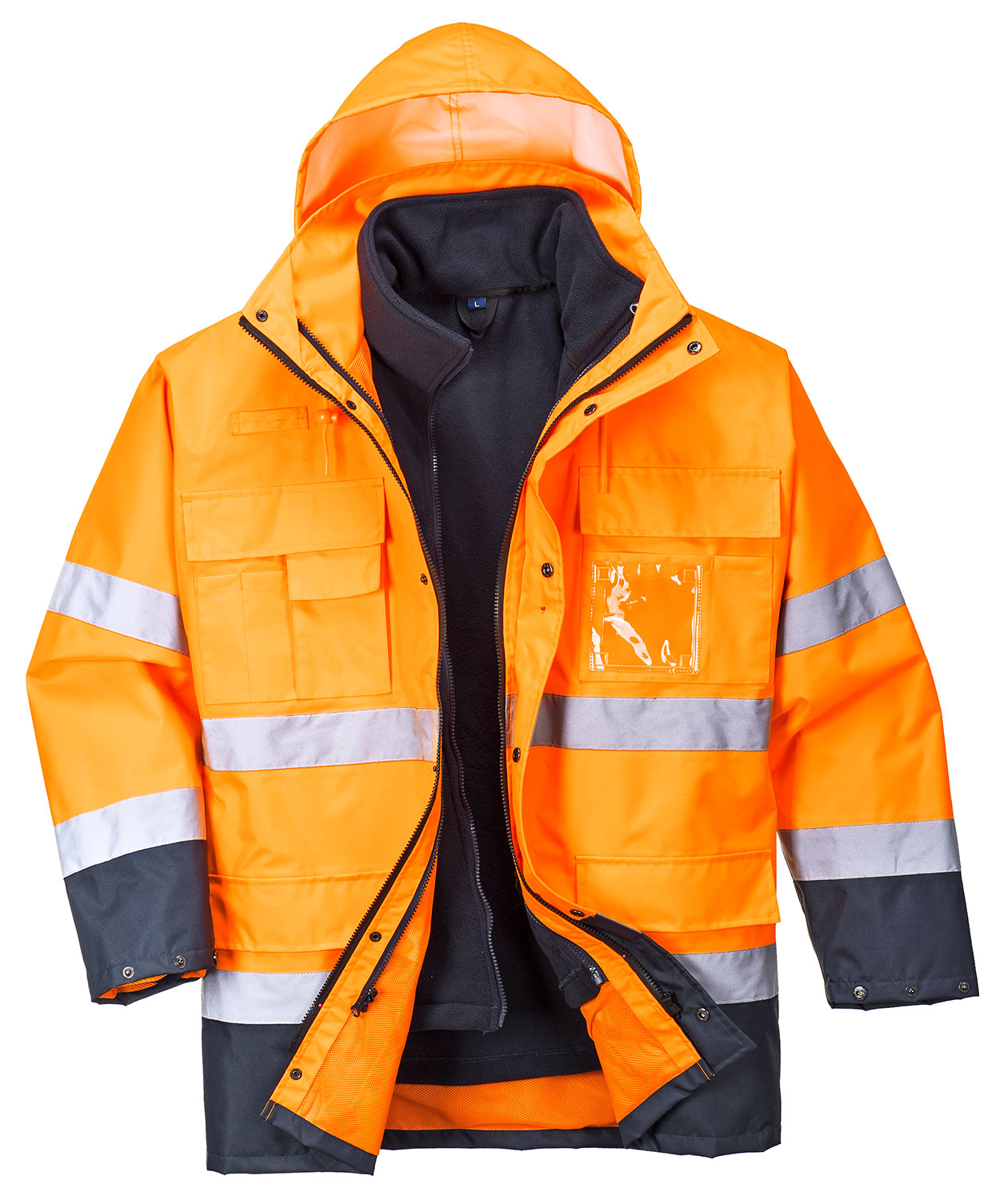 Portwest 3-i-1 parka, Hi-vis Orange/Marine, large image number 1