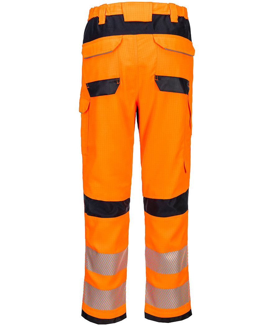 Portwest PW3 Modaflame arbeidsbukse, Hi-Vis Orange/Marine, large image number 1