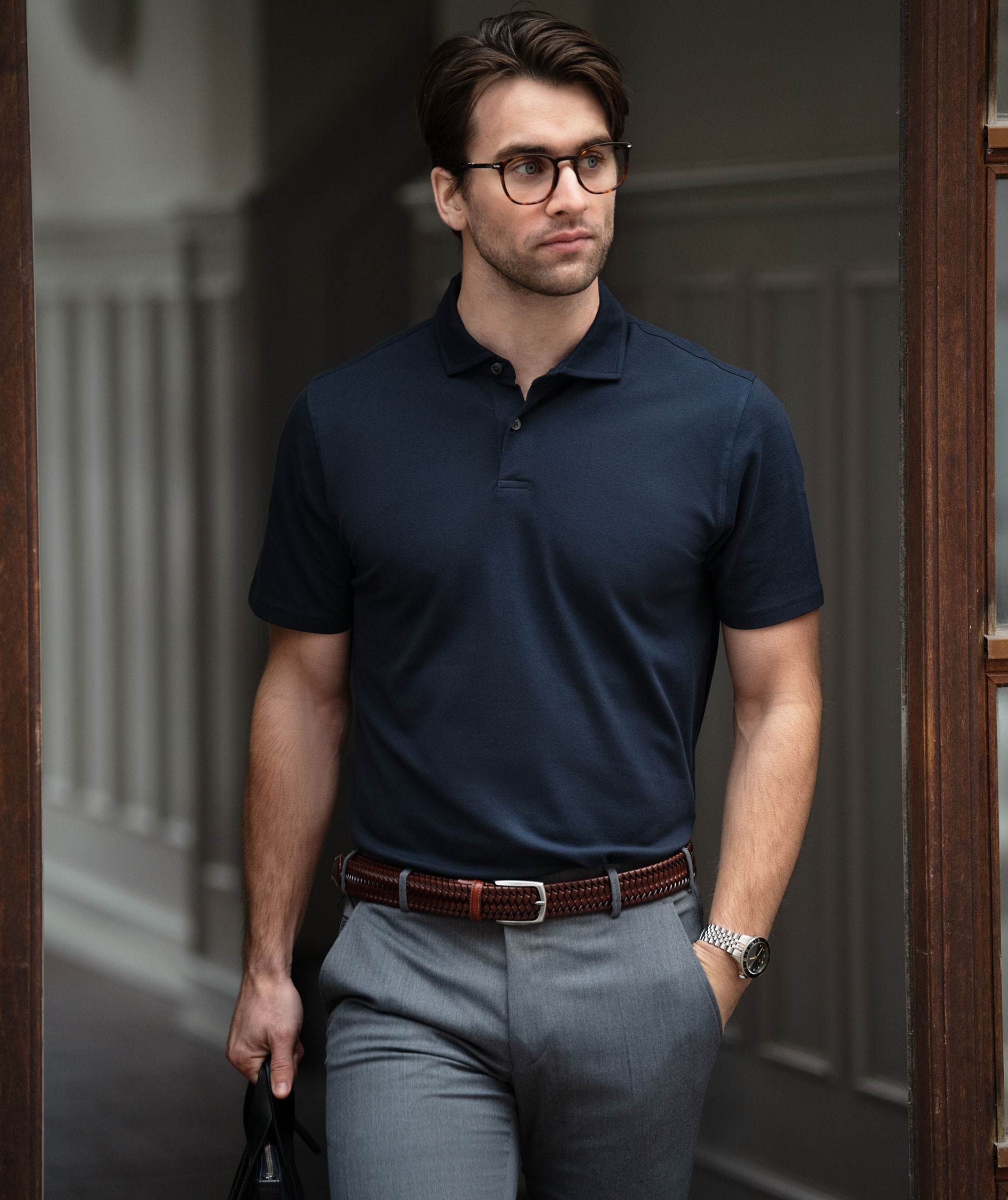 Nimbus Princeton Polo T-shirt, Dark navy, large image number 7